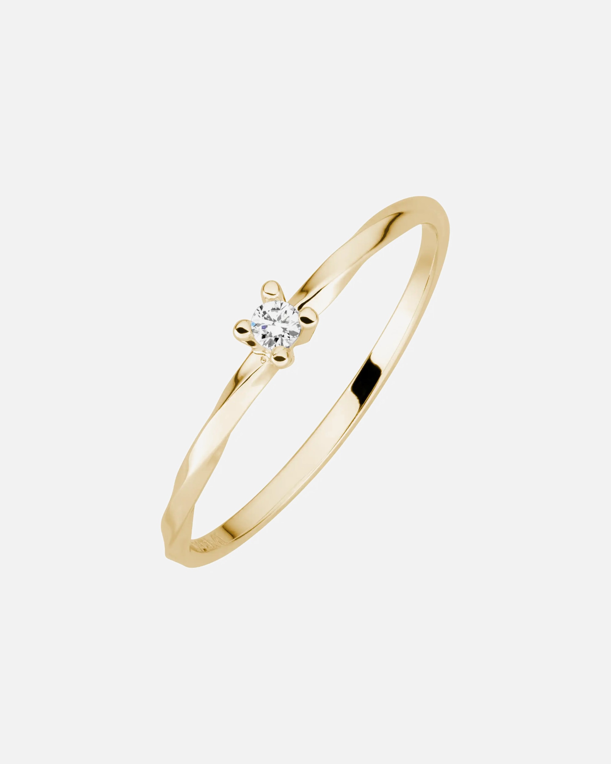 Ring für Weiblich Lyomi Default Brand Line Ring 585/- Gold Diamant Lab Grown weiß 0,04ct. 056 (17,8)
