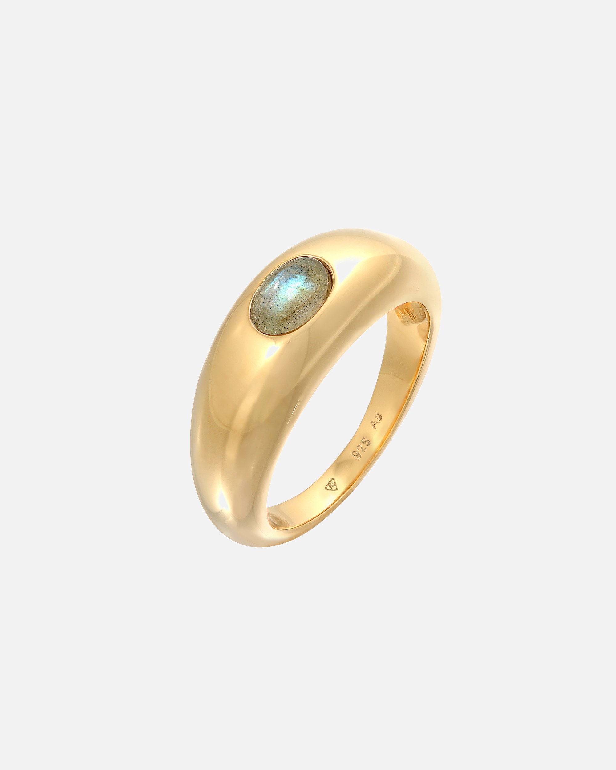 Ring für Weiblich Elli PREMIUM Labradorit Edelstein Schlicht 925 Silber 54