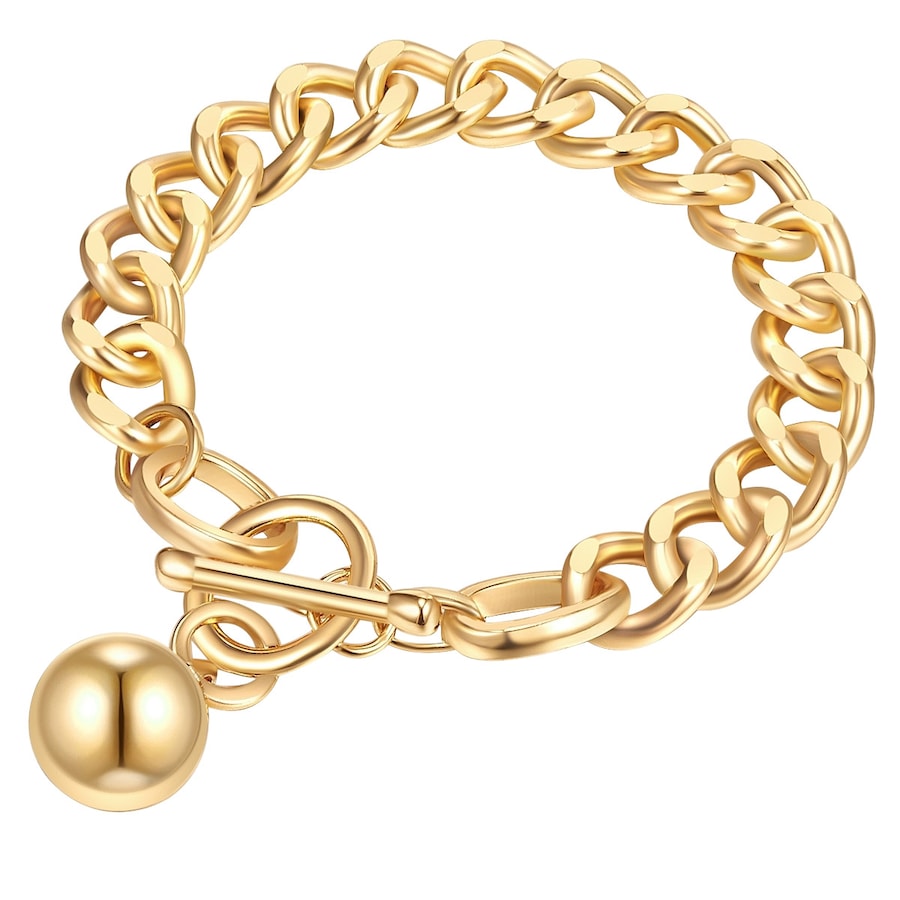 Lulu & Jane Armband Metall-Legierung in Gelbgold 22,0 cm Damen