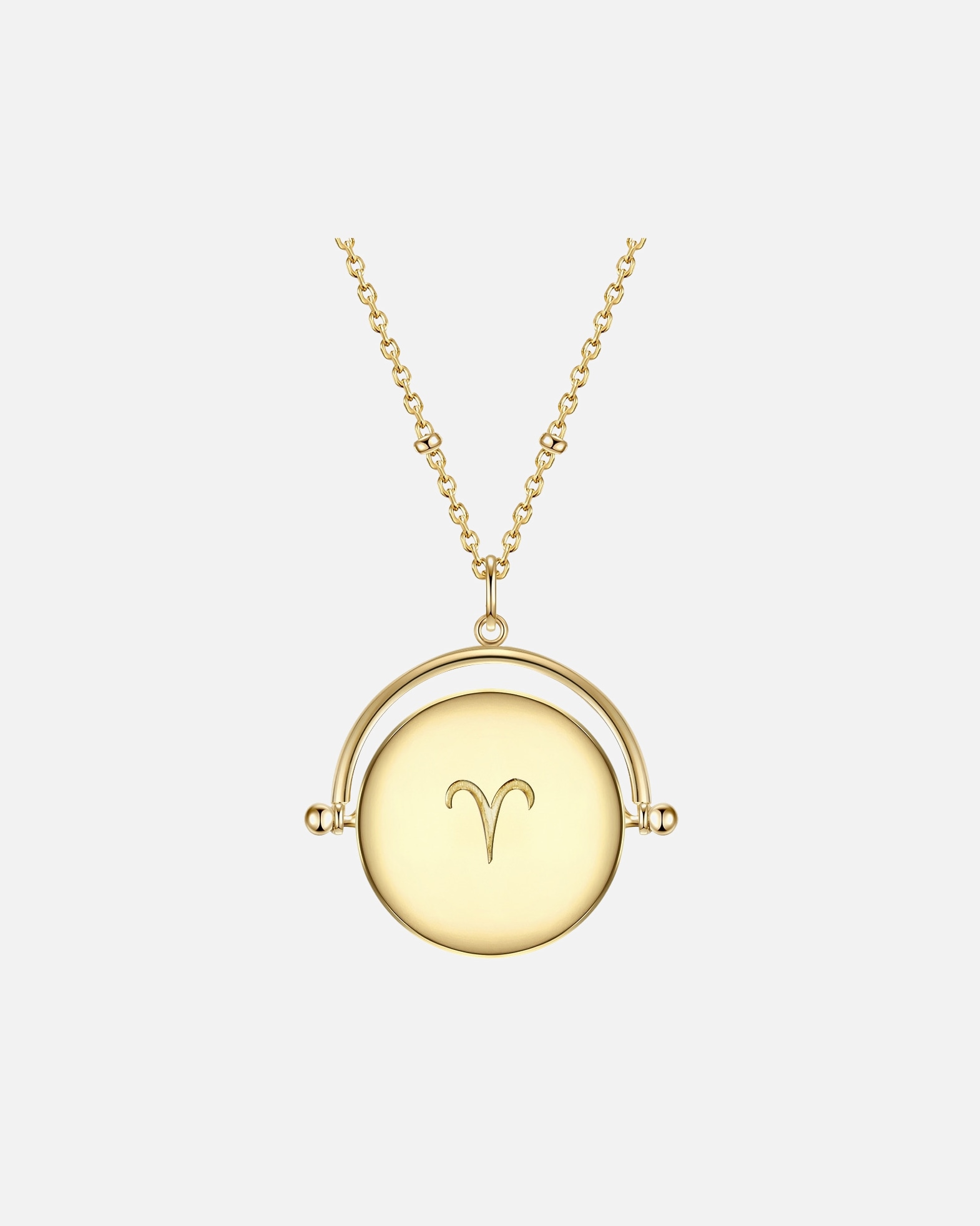 Halskette für Weiblich Glanzstücke München Halskette Sternzeichen Widder Sterling Silber Zirkonia in Gelbgold 50,0 cm Basiskette + 5,0 cm Verlängerung