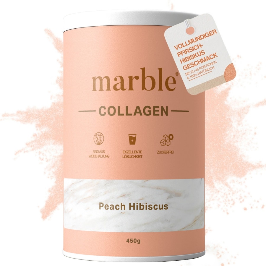 marble Collagen – Peach Hibiscus | Kollagenpeptide mit natürlichem Aroma 450 g