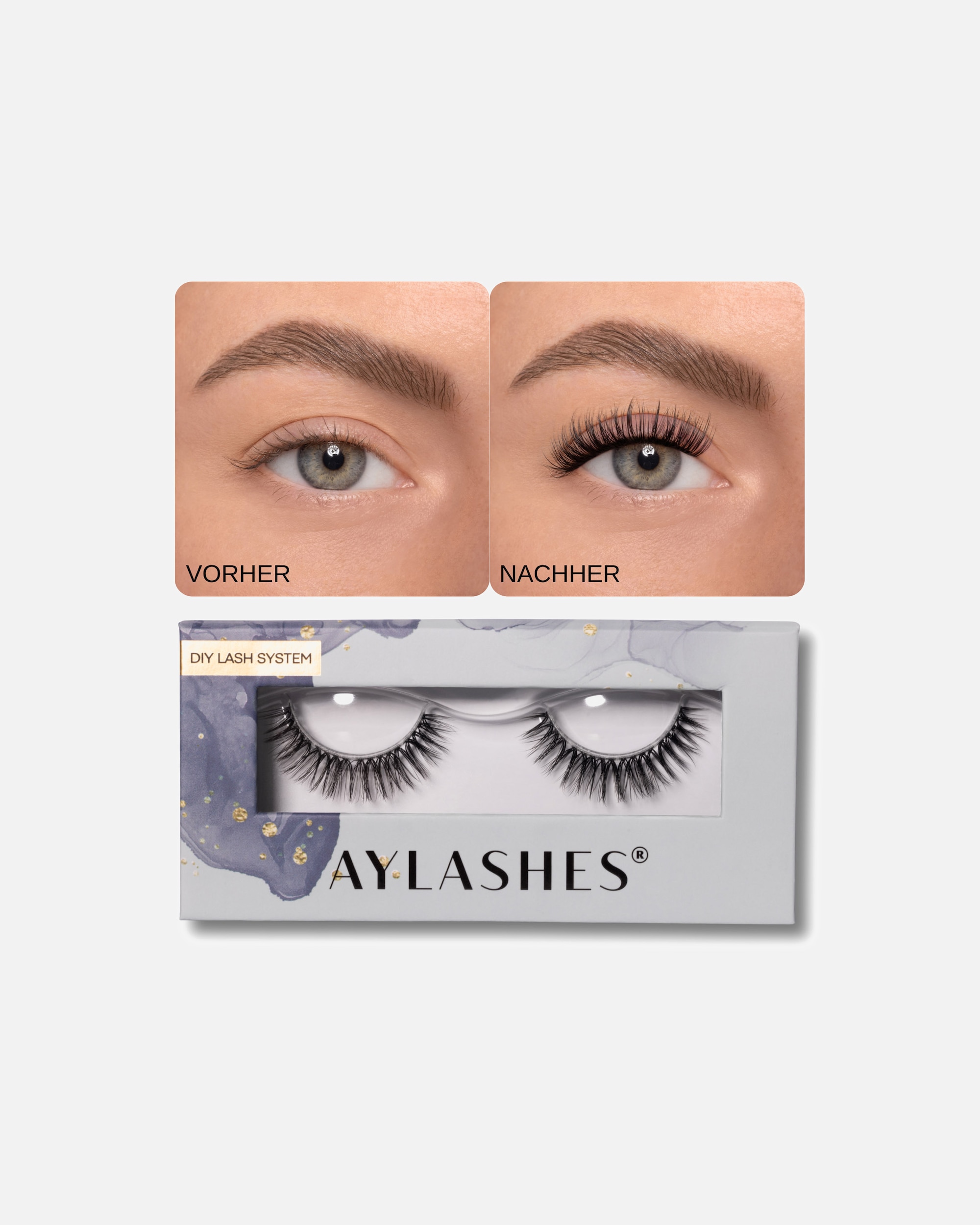 Künstliche Wimpern für Weiblich Aylashes SINGLE BOX CAFE GLAM SINGLE (8mm-10mm)