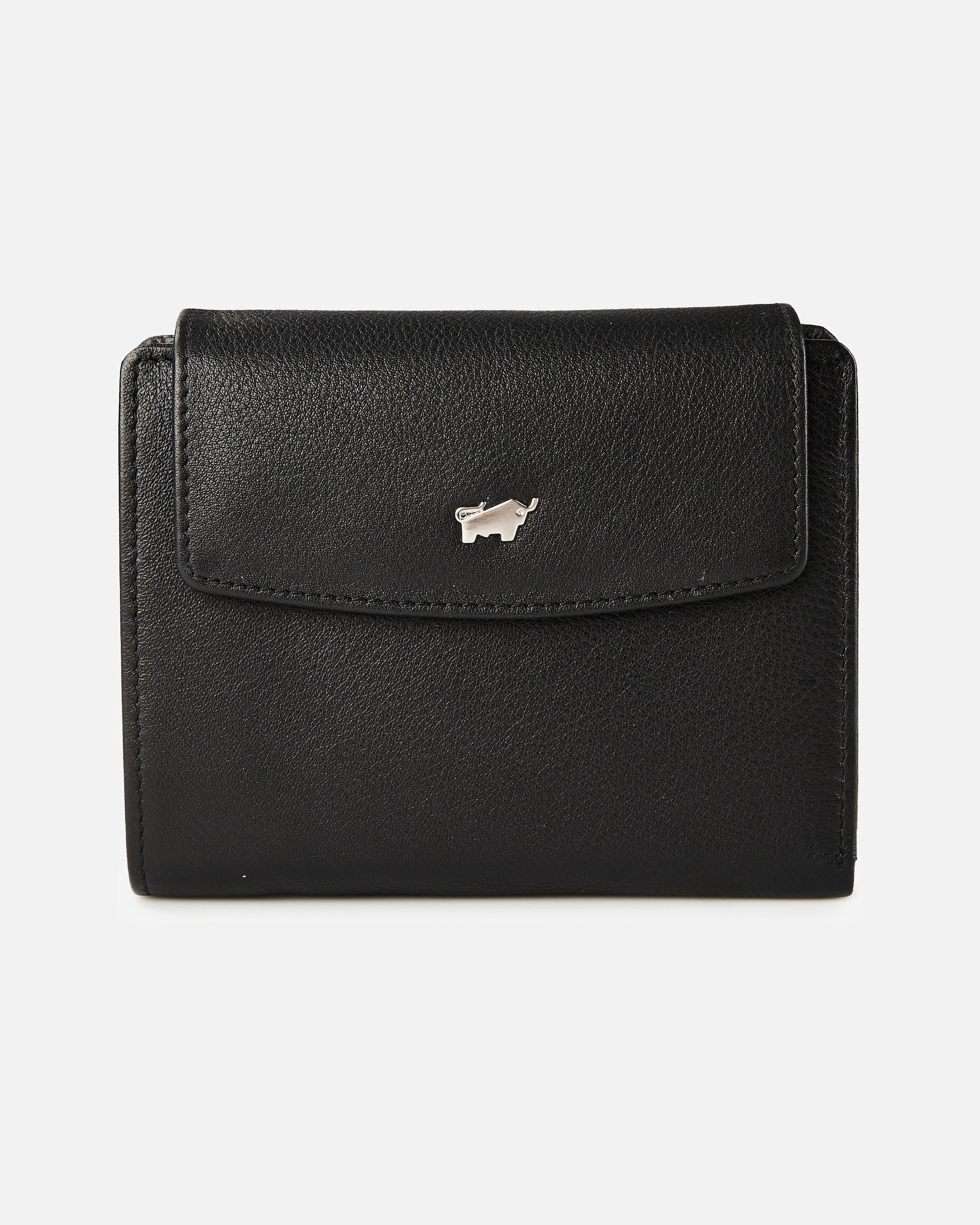 Portemonnaie für Weiblich Braun Büffel Joy Geldbörse RFID Schutz Leder 12 cm black