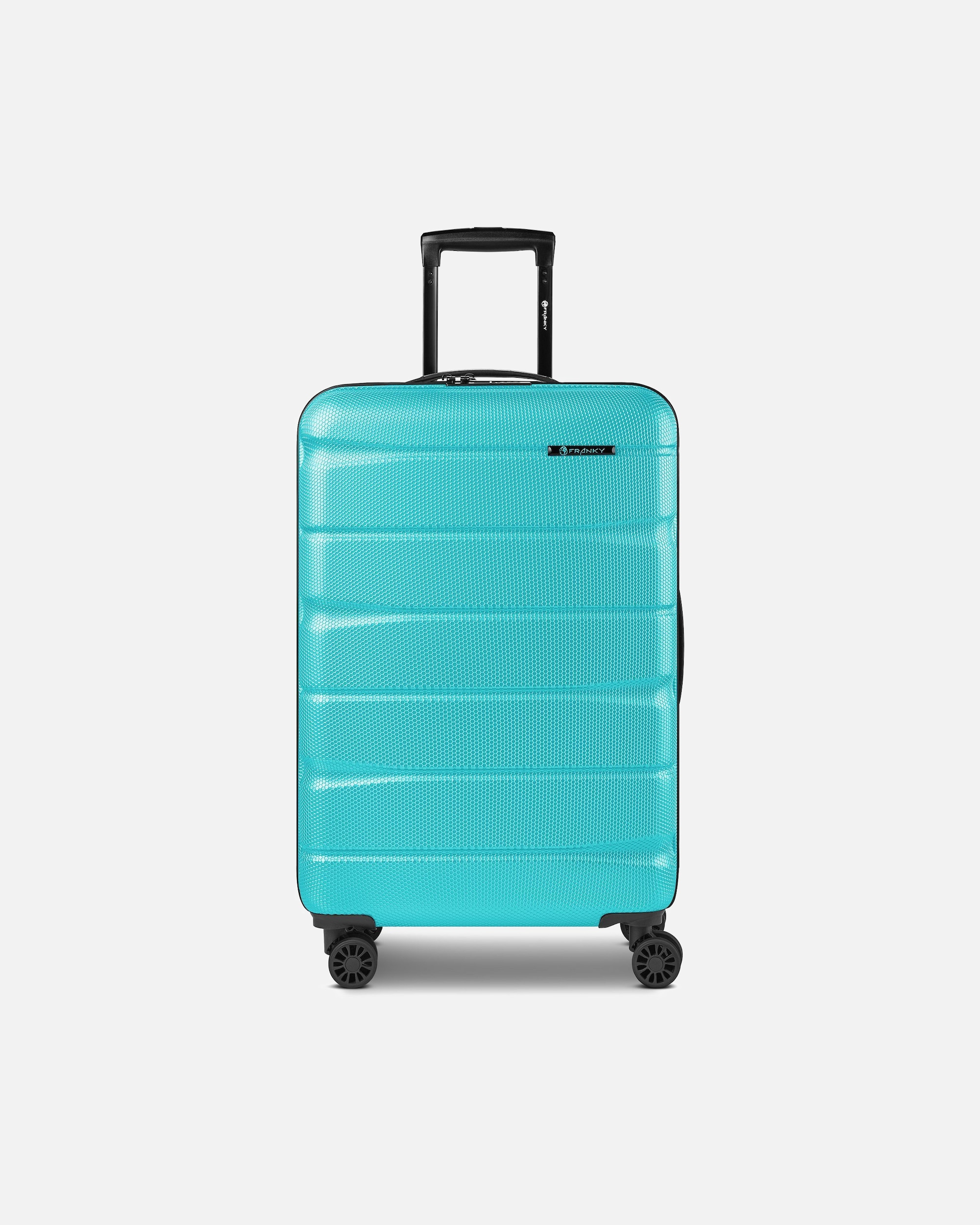 Koffer für Männlich Franky Munich 4.0 4 Rollen Trolley M 66 cm mit Dehnfalte aqua dull