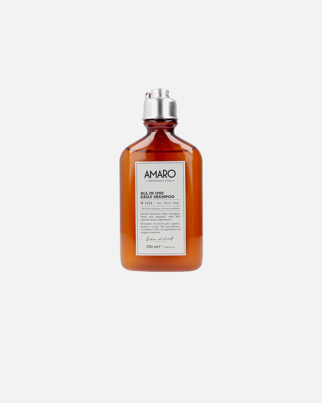 Bartpflege für Männlich Farmavita AMARO all in one daily shampoo nº1924 hair/beard/body 250 ml