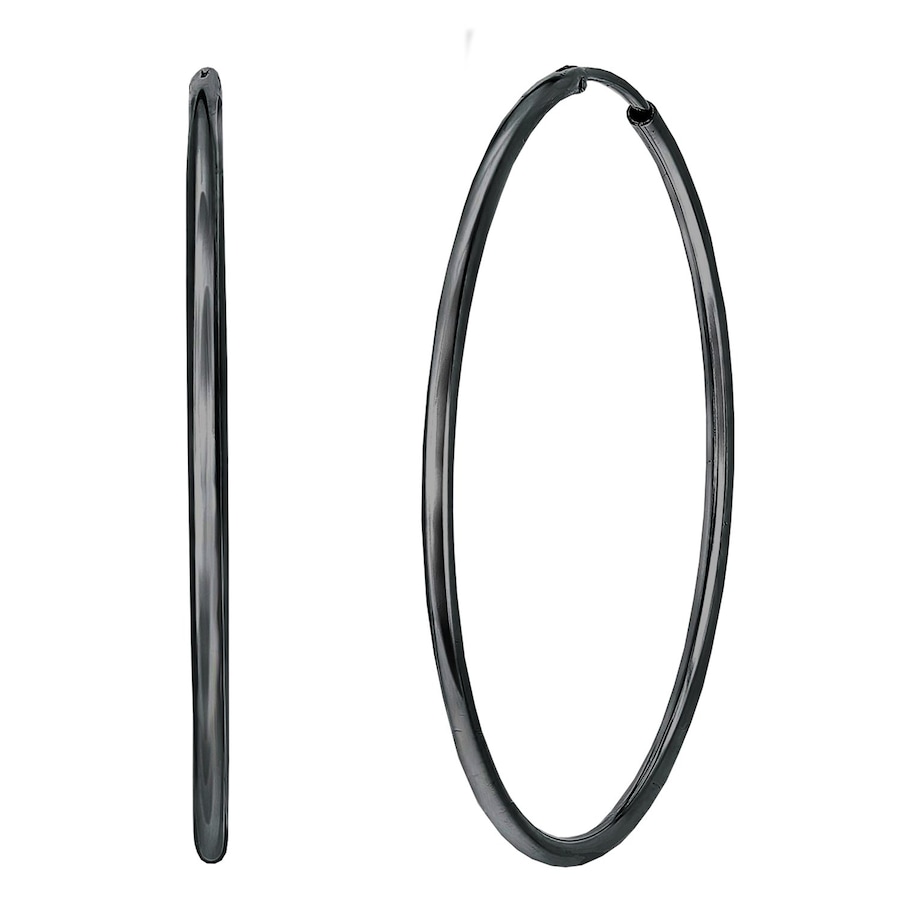 Lucardi Ohrringe 925 Silber Schwarz Damen