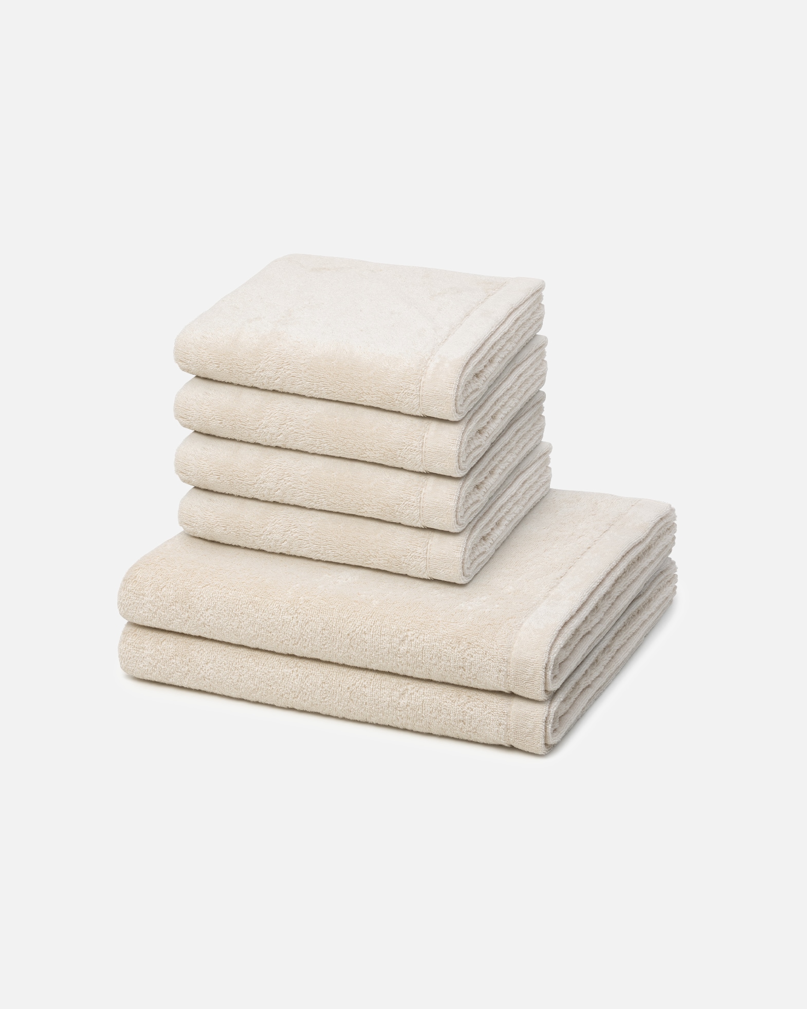 Handtuch für Unisex Cawö Handtuch-Set Lifestyle (6-teilig) Natur