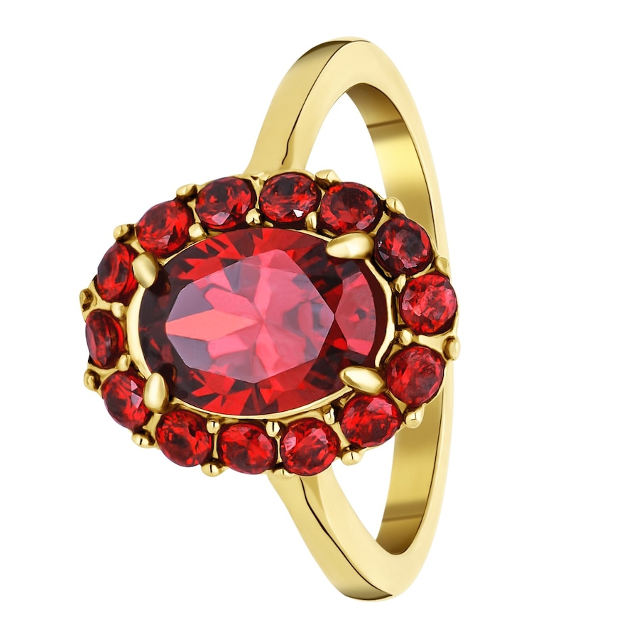 Lucardi Ringe Stahl - goldfarbig 57mm Damen