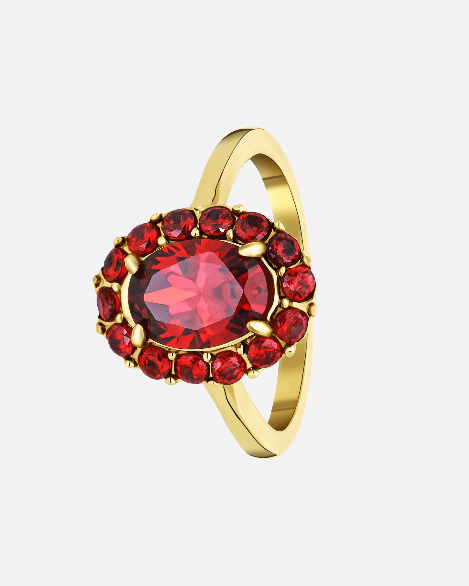 Ring für Weiblich Lucardi Ringe Stahl - goldfarbig 50mm