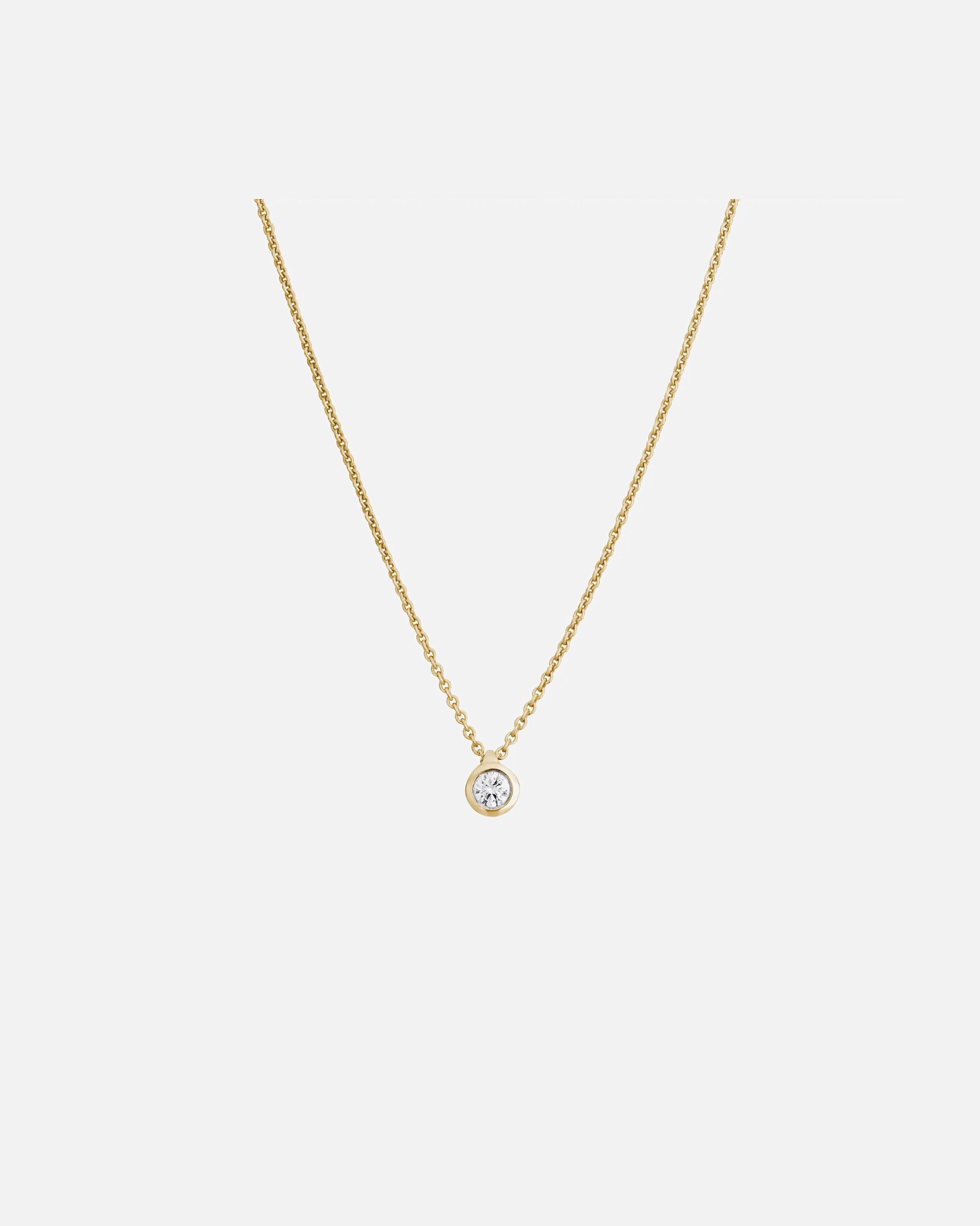 Halskette für Weiblich Lyomi Default Brand Line Collier 585/- Gold Diamant Lab Grown weiß 0,10ct. gelb vergoldet