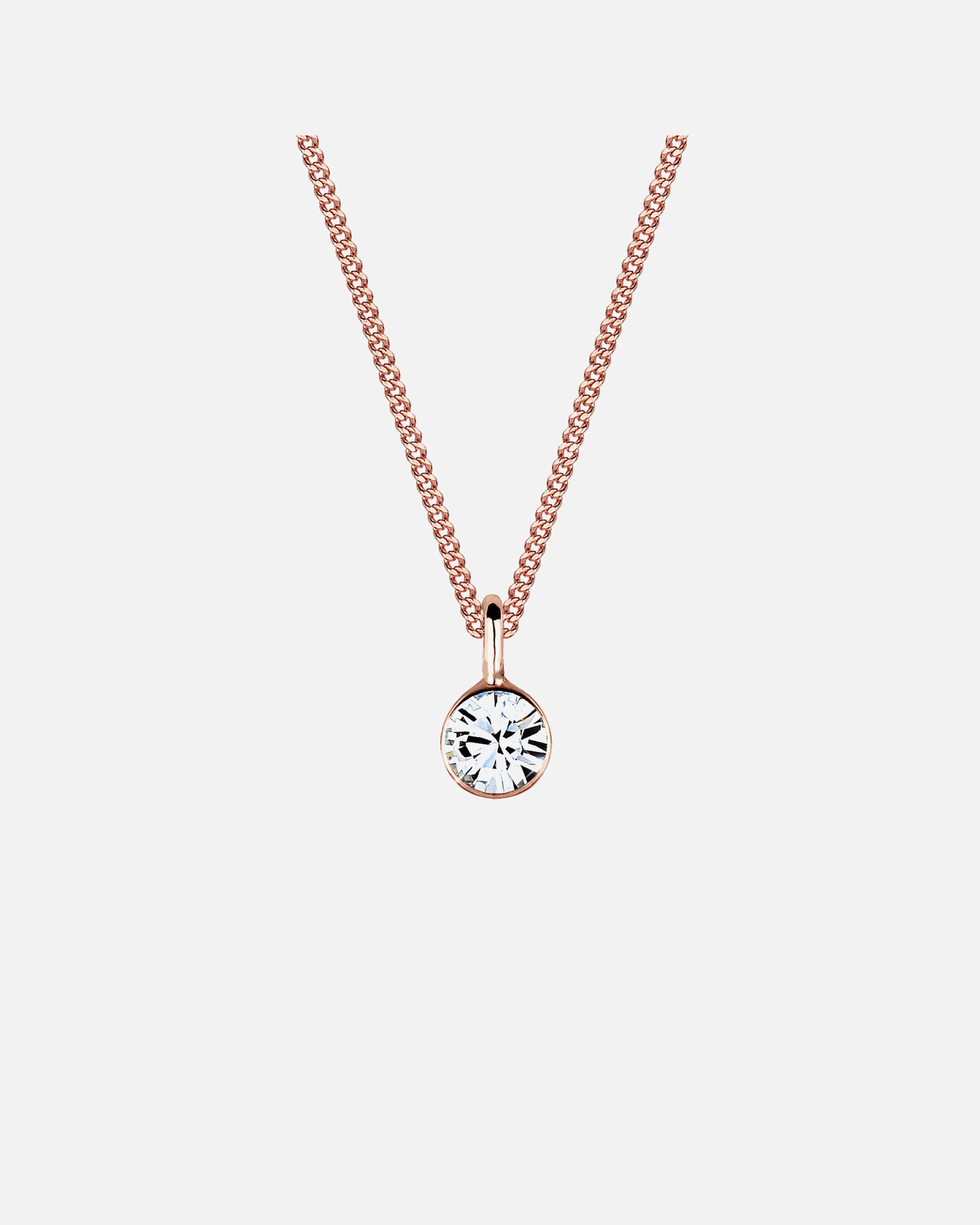 Halskette für Weiblich Elli 925 Sterling Silber rosévergoldet, mit Kristallen von Swarovski® 45