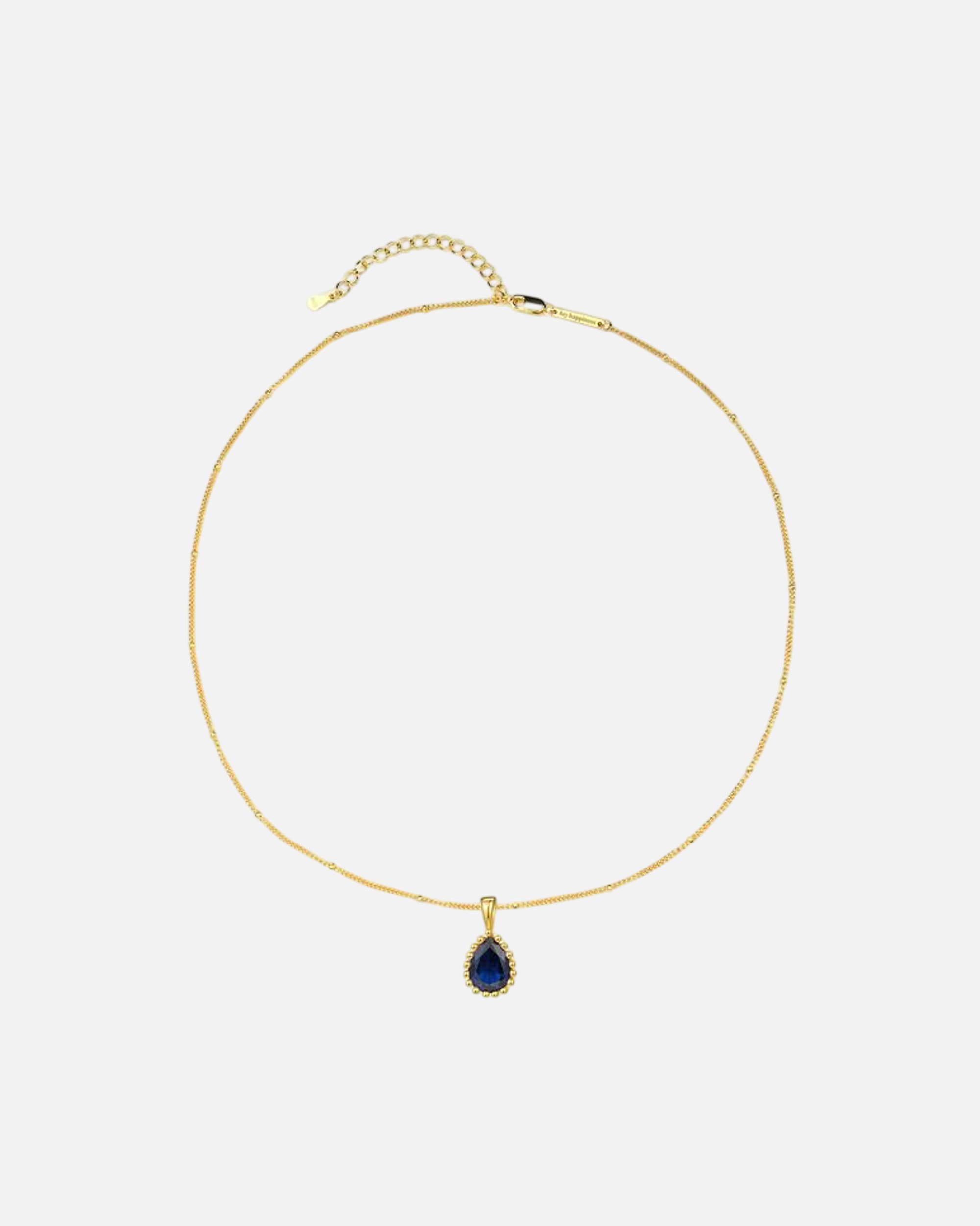 Halskette für Weiblich Hey Happiness Default Brand Line September Geburtsstein Halskette – 925 Sterling Silber Gold