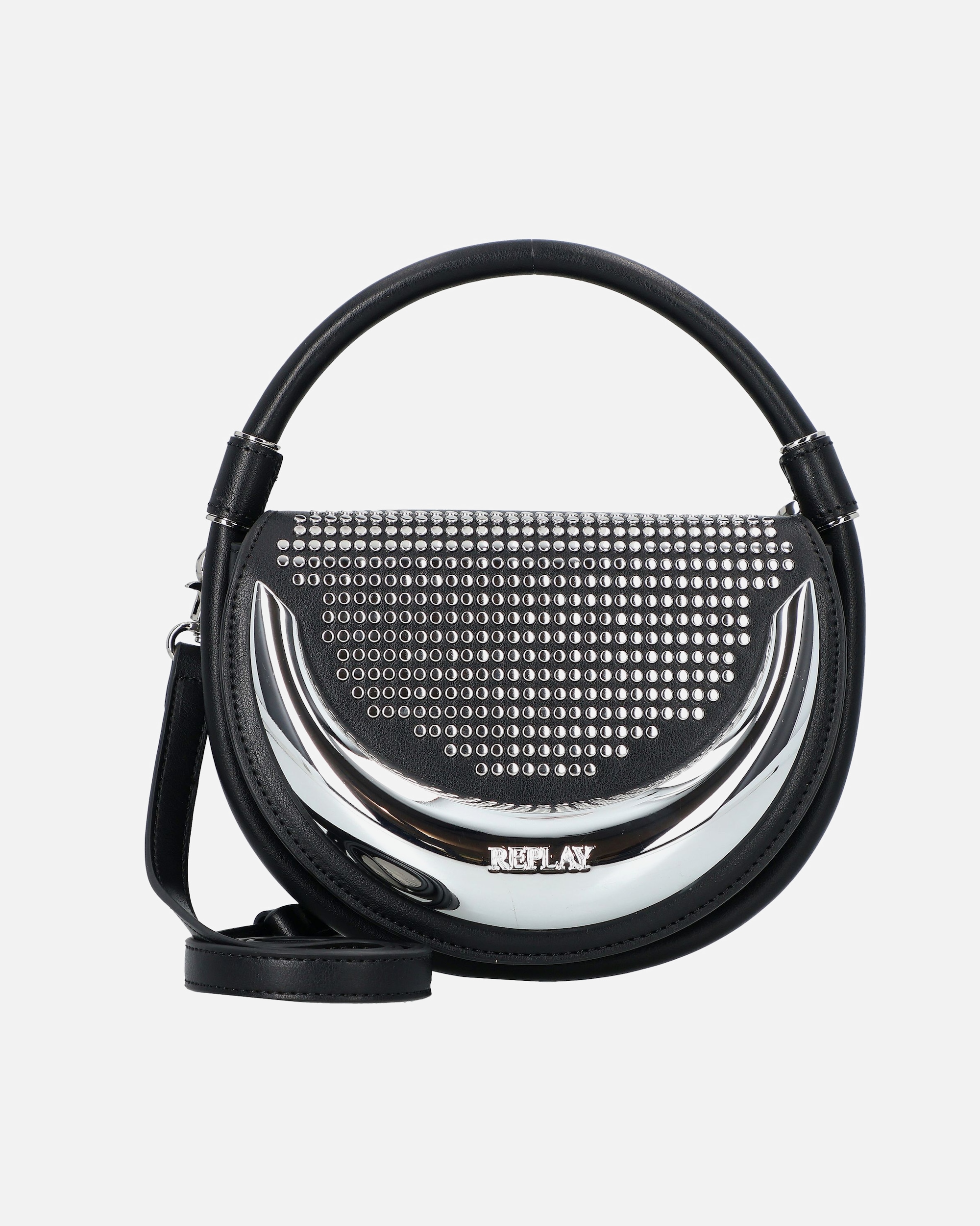 Clutch für Weiblich Replay Henkeltasche black