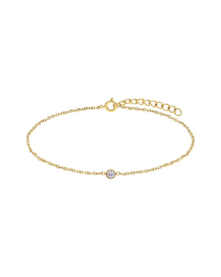 Lucardi Armband Stahl 20 cm Gold Damen