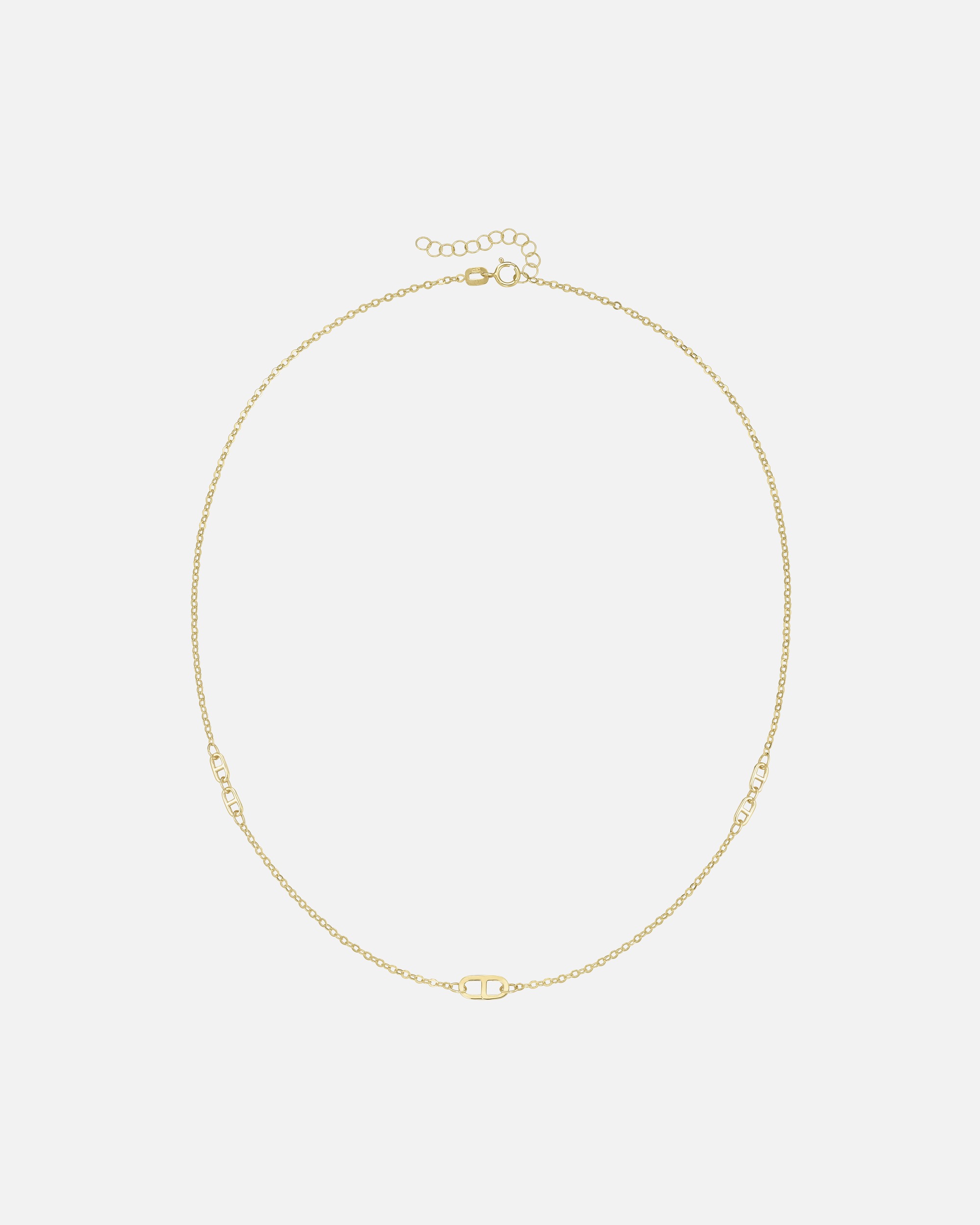 Halskette für Unisex Luigi Merano Collier Ankerkette mit Elementen, Gold 375 43 cm