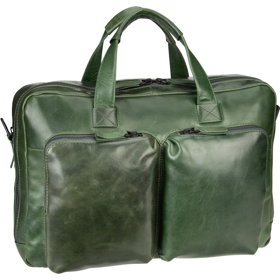 Leonhard Heyden Aktentasche Porto 7811 Flaschengrün Grau Herren