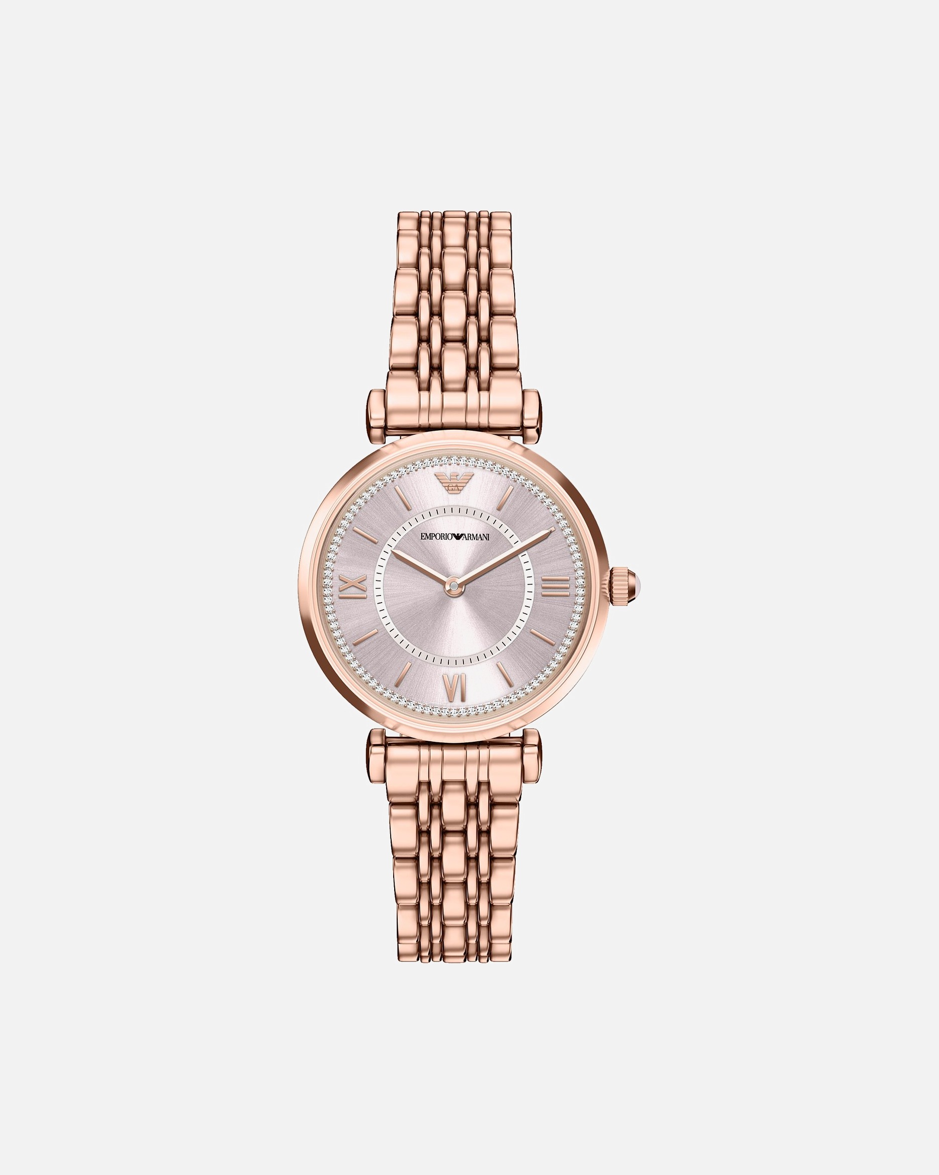 Uhr für Weiblich Emporio Armani Damenuhr Edelstahl roségold