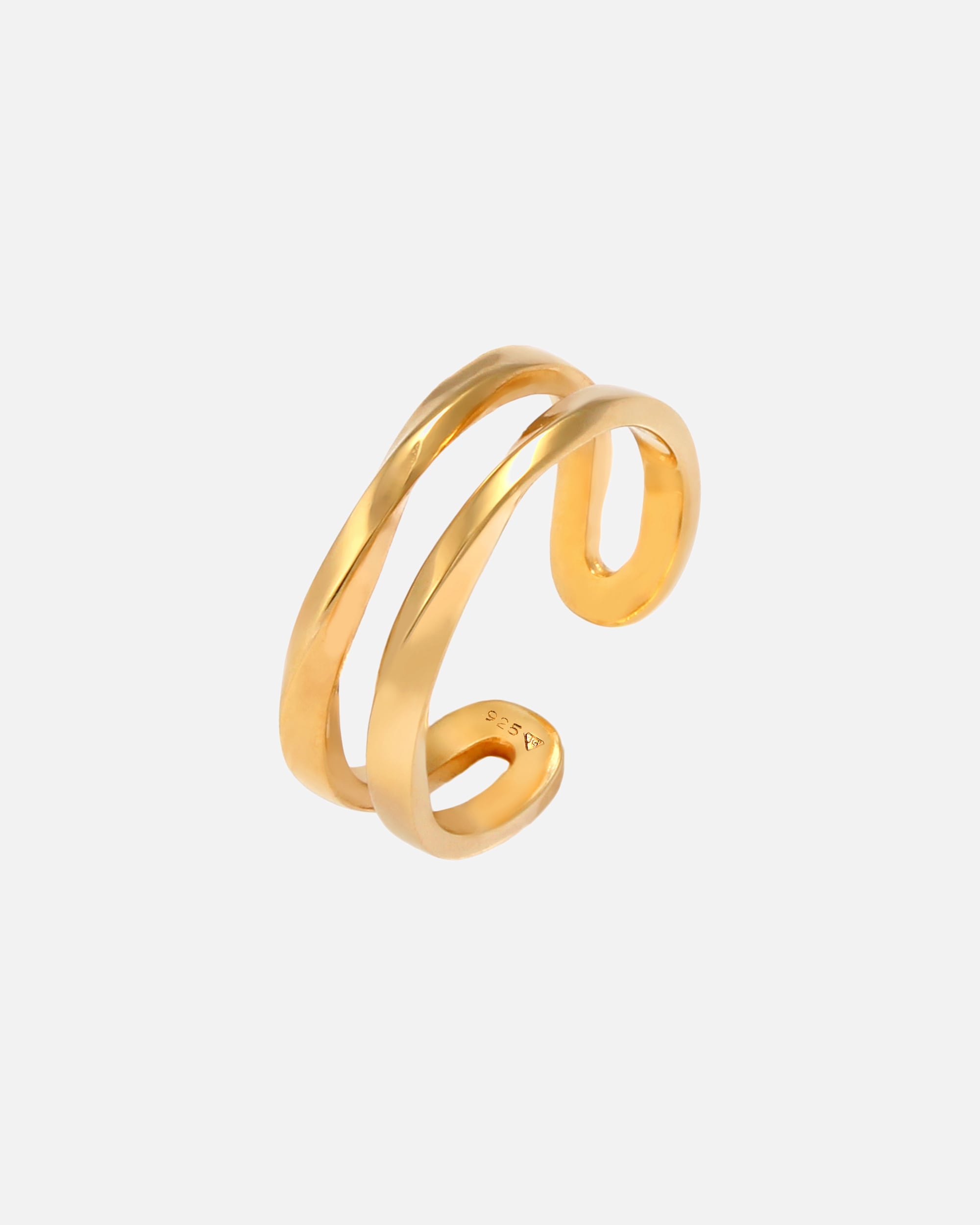 Ring für Weiblich Elli Zweireihig offen verstellbar 925er Silber 54