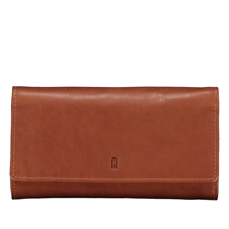 Hausfelder Manufaktur Geldbörse Oil pull up mit RFID-Schutz Cognac Damen