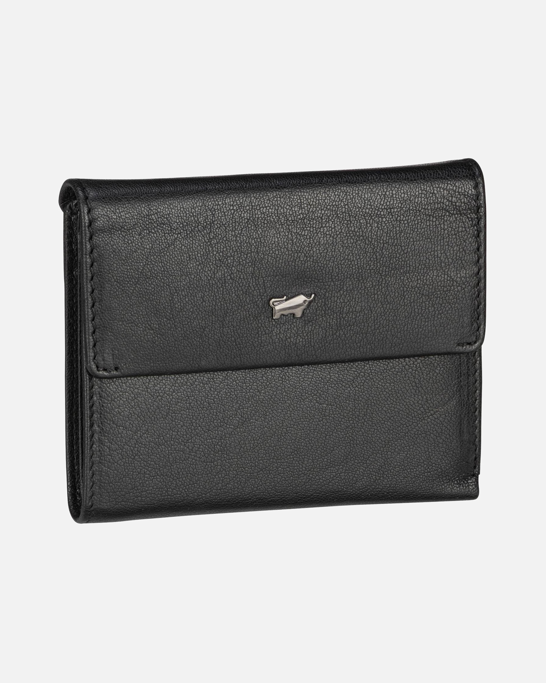 Portemonnaie für Weiblich Braun Büffel Geldbörse Anna Schwarz