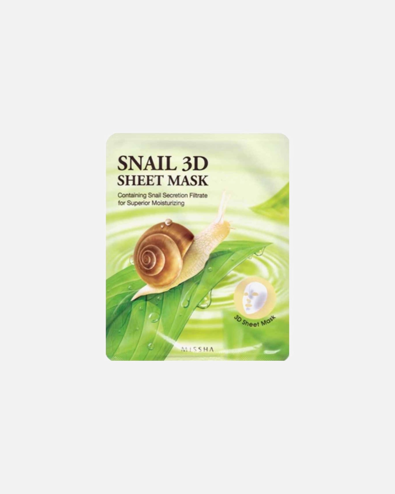 Tuchmaske für Unisex Missha Snail 3D Sheet Mask 23 g