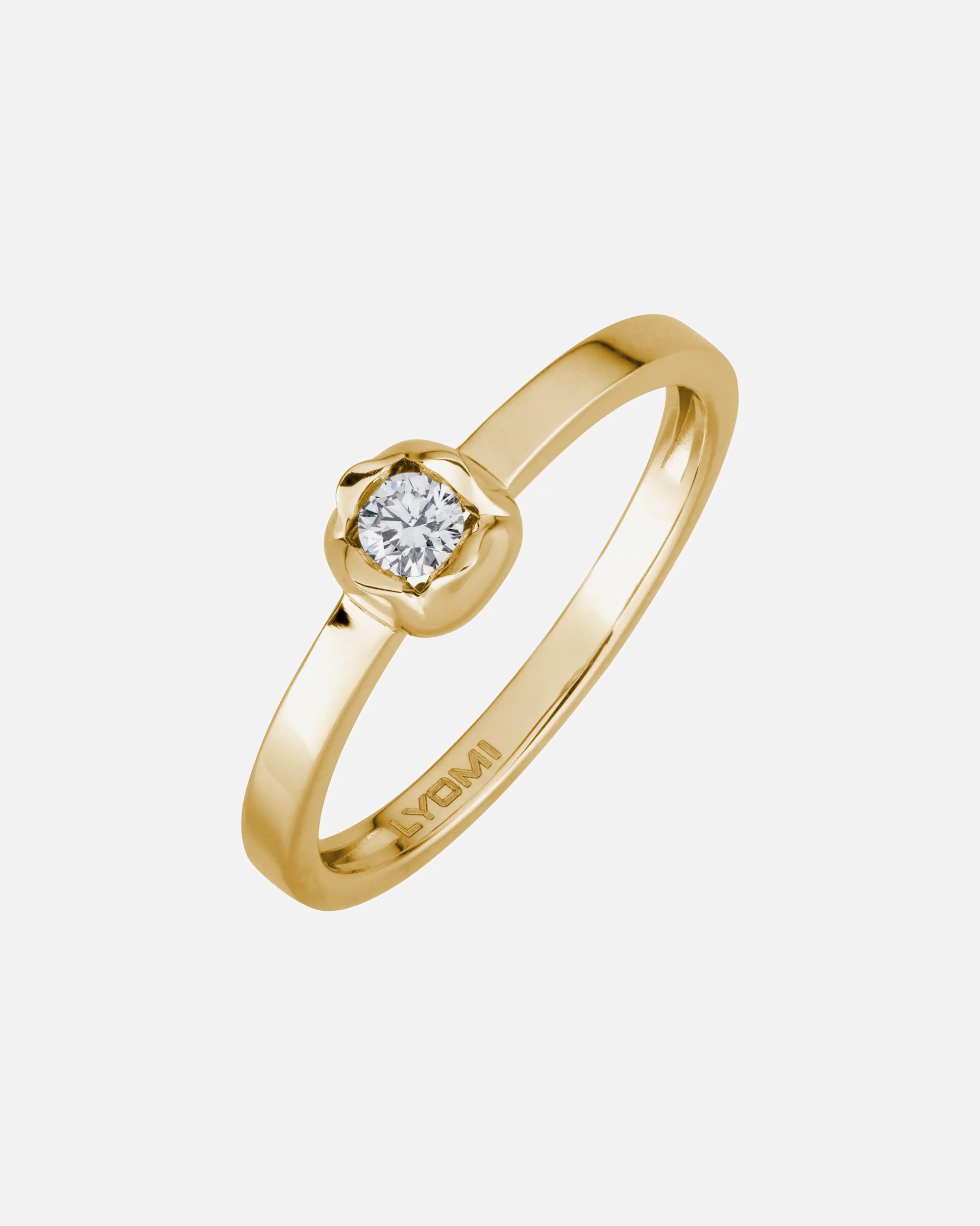 Ring für Weiblich Lyomi Default Brand Line Ring 585/- Gold Diamant Lab Grown weiß 0,10ct. 058 (18,5)
