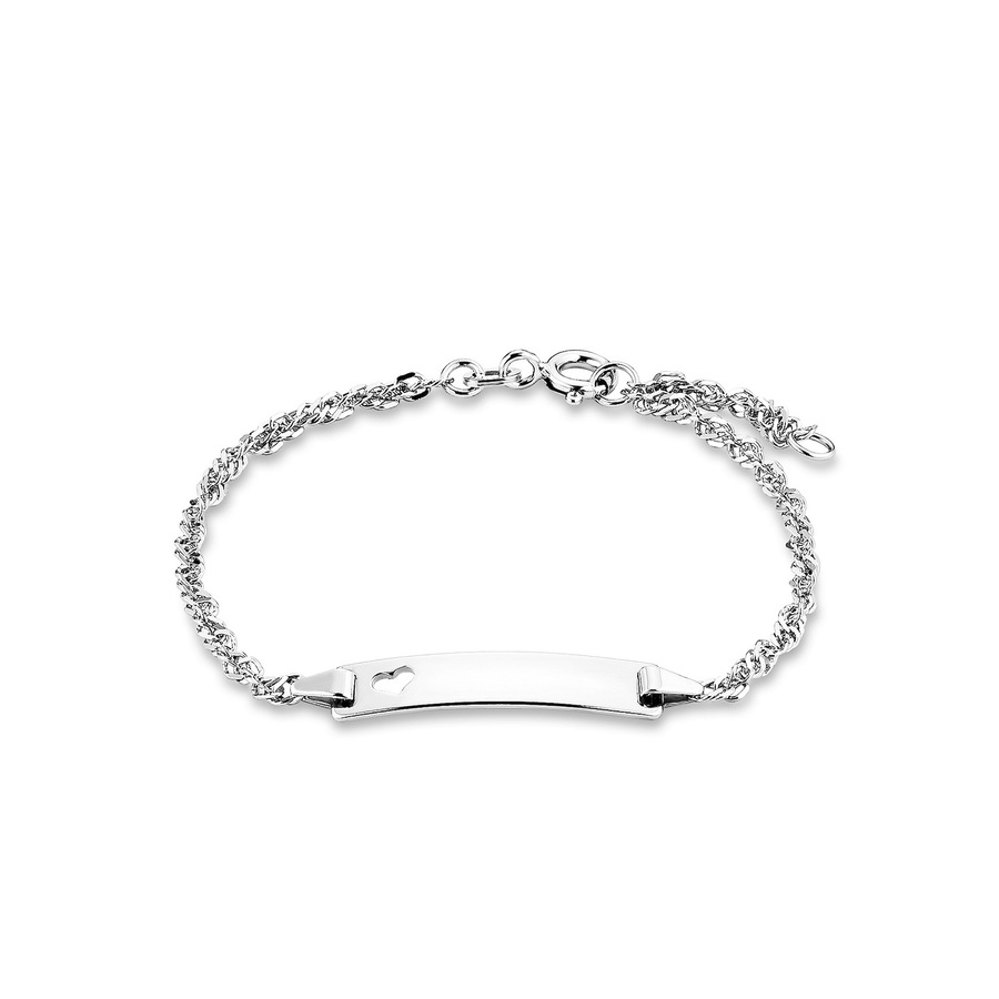 amor Identarmband Silber Weiss Damen