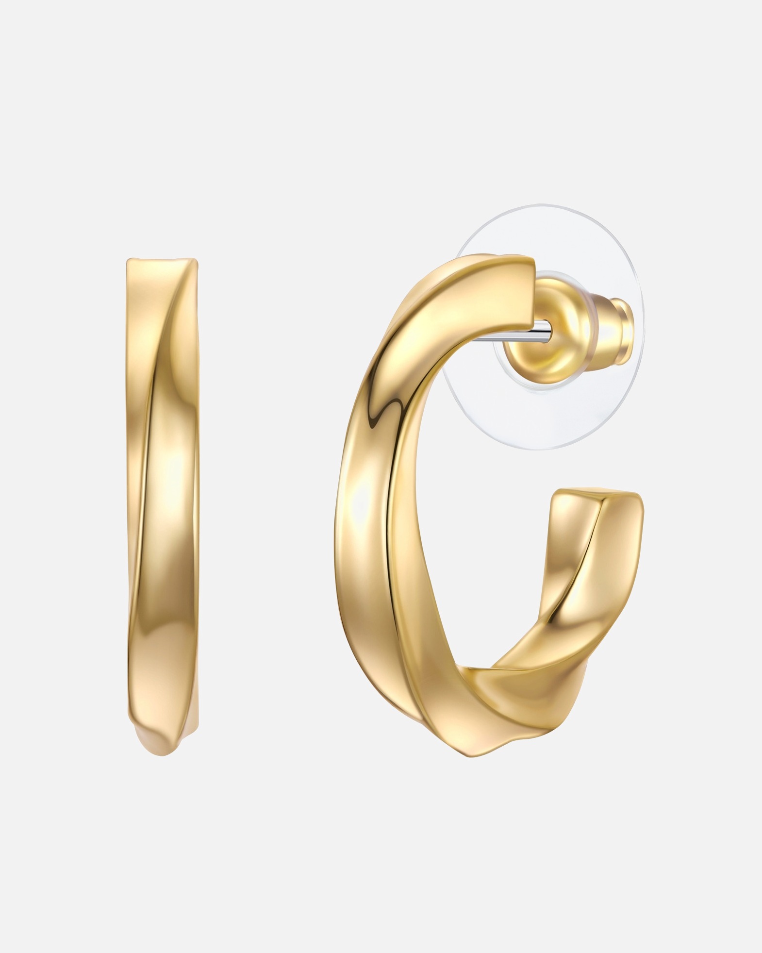 Creolen für Weiblich Yokoamii Creolen aus Metall-Legierung in Gelbgold 28,3 mm