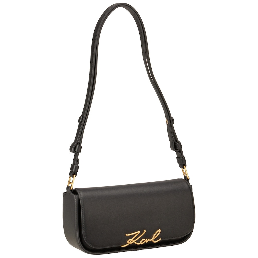 Karl Lagerfeld Handtasche K/Signature Crossbody Black-Vibration Gold Schwarz Damen