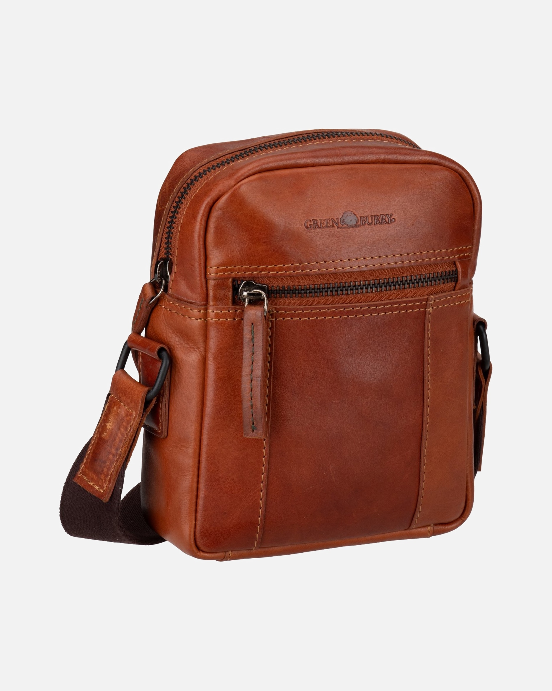 Umhängetasche für Unisex Greenburry Umhängetasche Newport Travel Umhänger Small Caramel