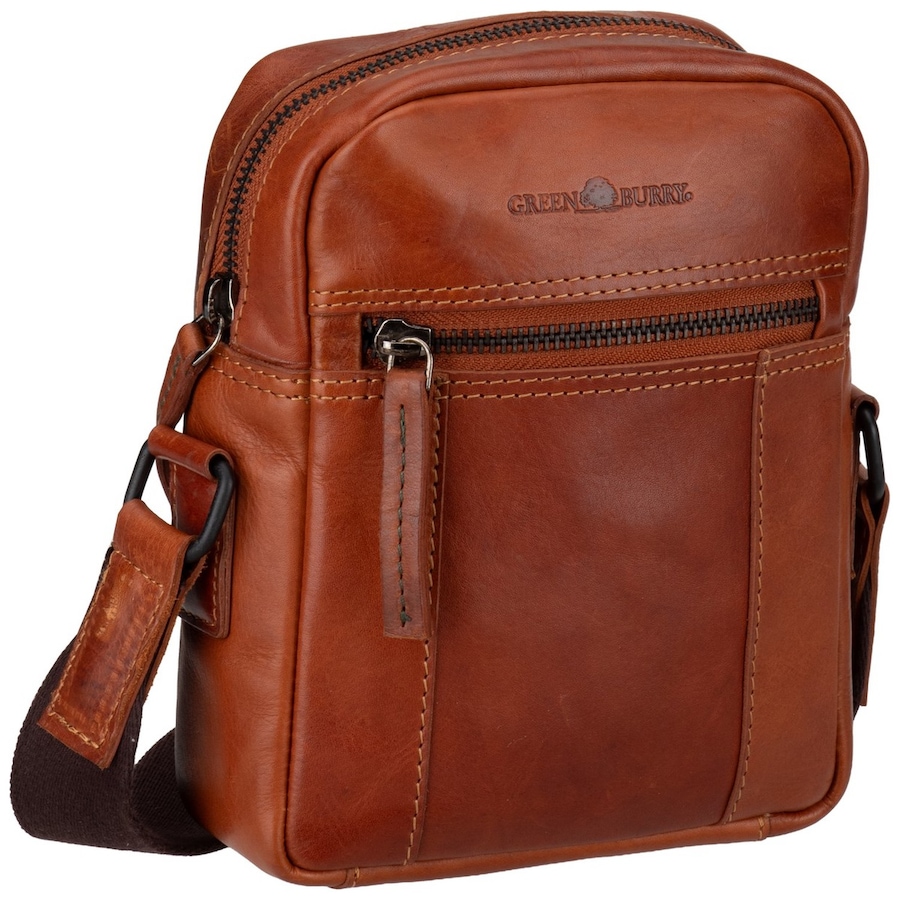 Greenburry Umhängetasche Newport Travel Umhänger Small Caramel Braun