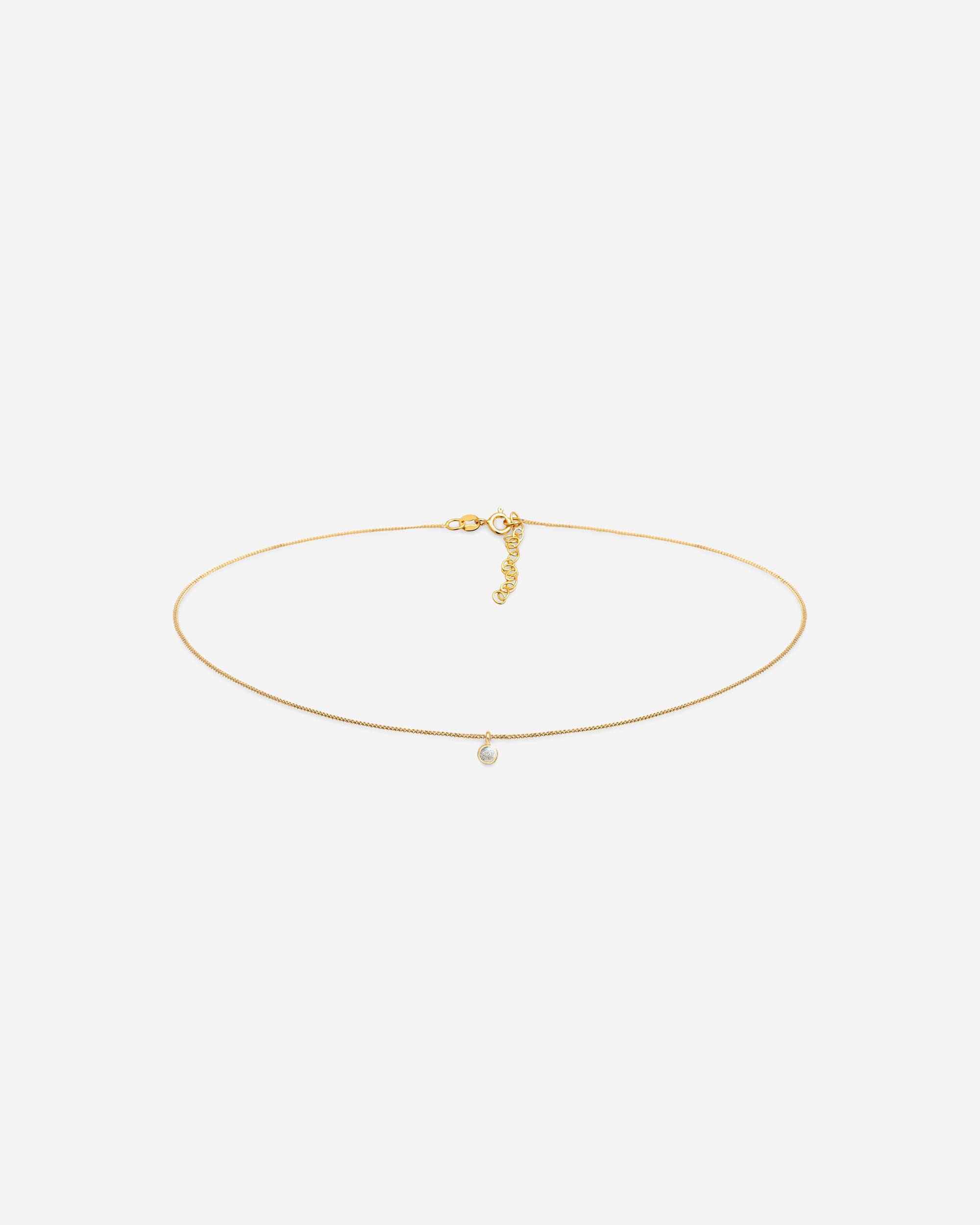 Halskette für Weiblich Elli Choker Labradorite Solitär 925 Silber goldfarben