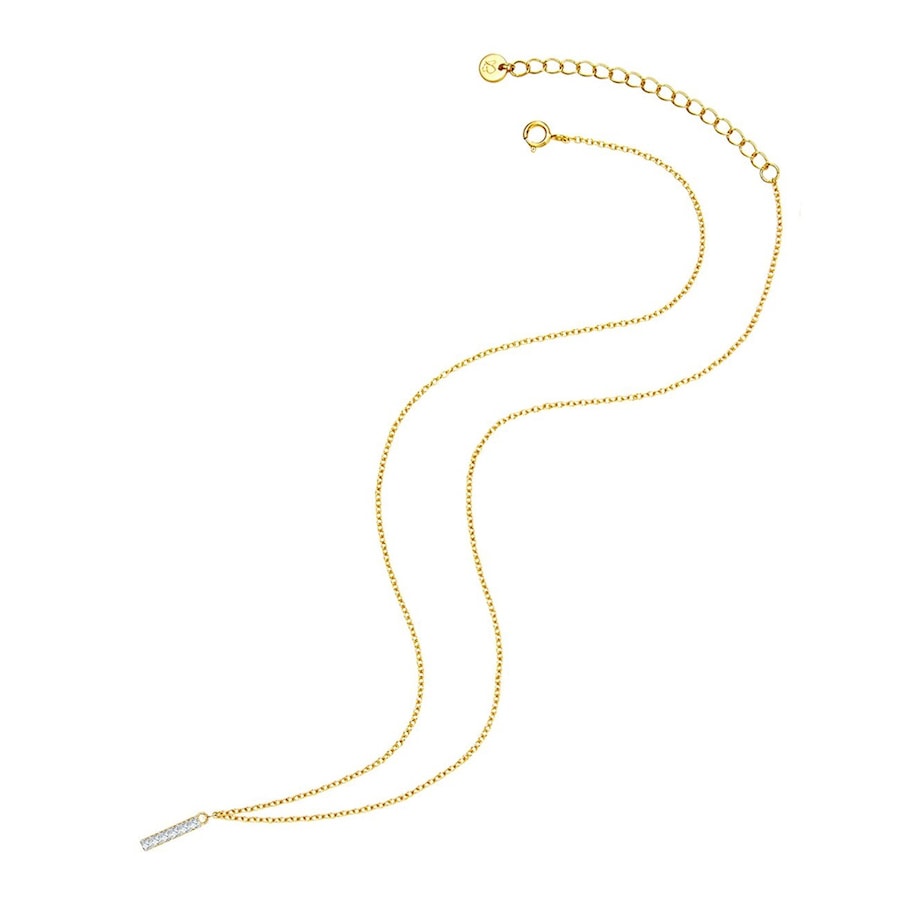 Glanzstücke München Halskette Buchstabe E Sterling Silber Zirkonia in Gelbgold I Damen