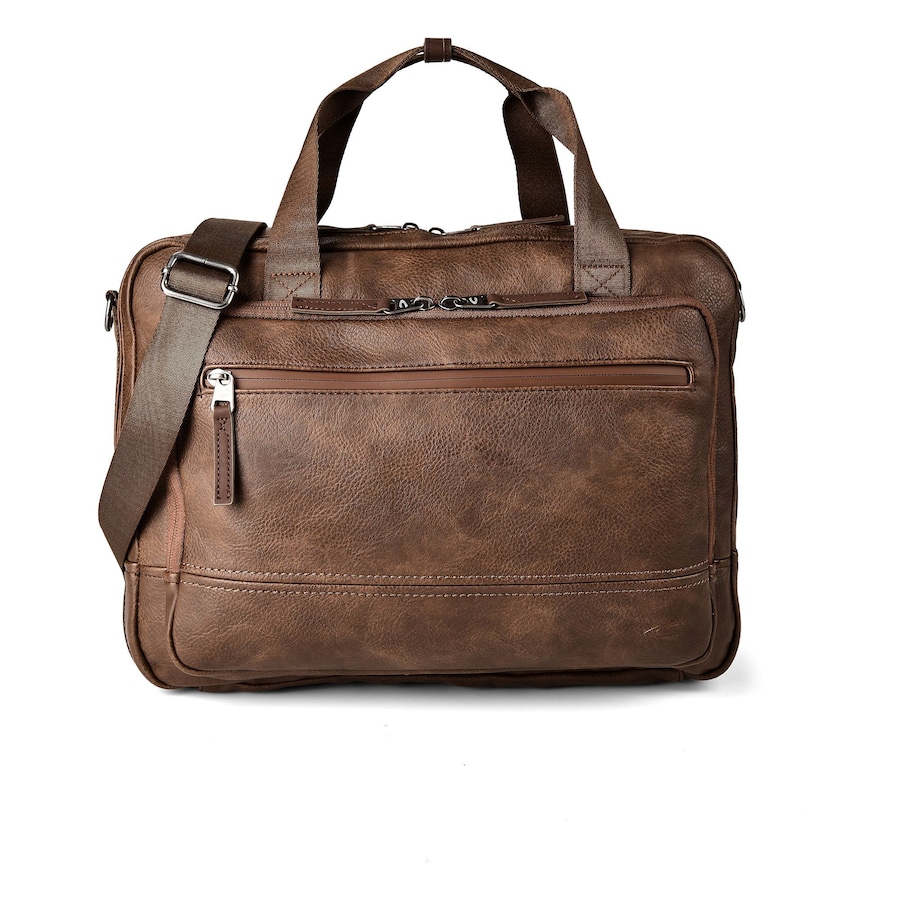 camel active Traces Aktentasche Leder 39 cm Laptopfach brown Braun Herren