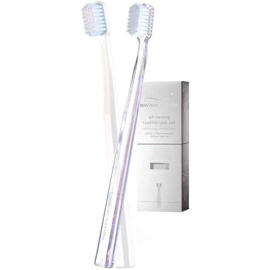 Swiss Smile Whitening Tooth Brush Set 2 Zahnbürsten Medium Soft transparent & weiss Damen