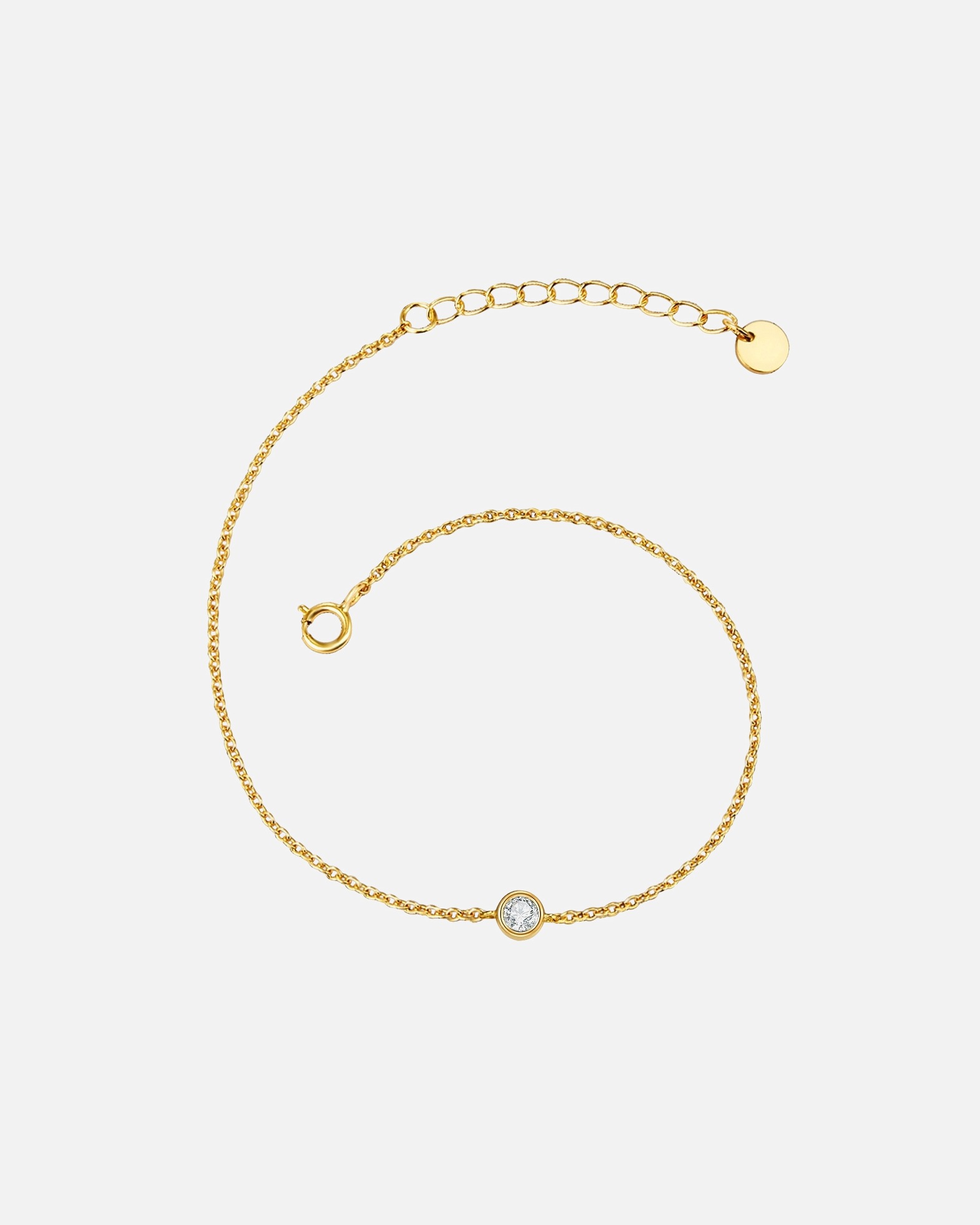 Armband für Weiblich Lulu & Jane Armband aus Messing in Gelbgold mit Zirkonia 17,0 cm Basislänge + 3,0 cm Verlängerung