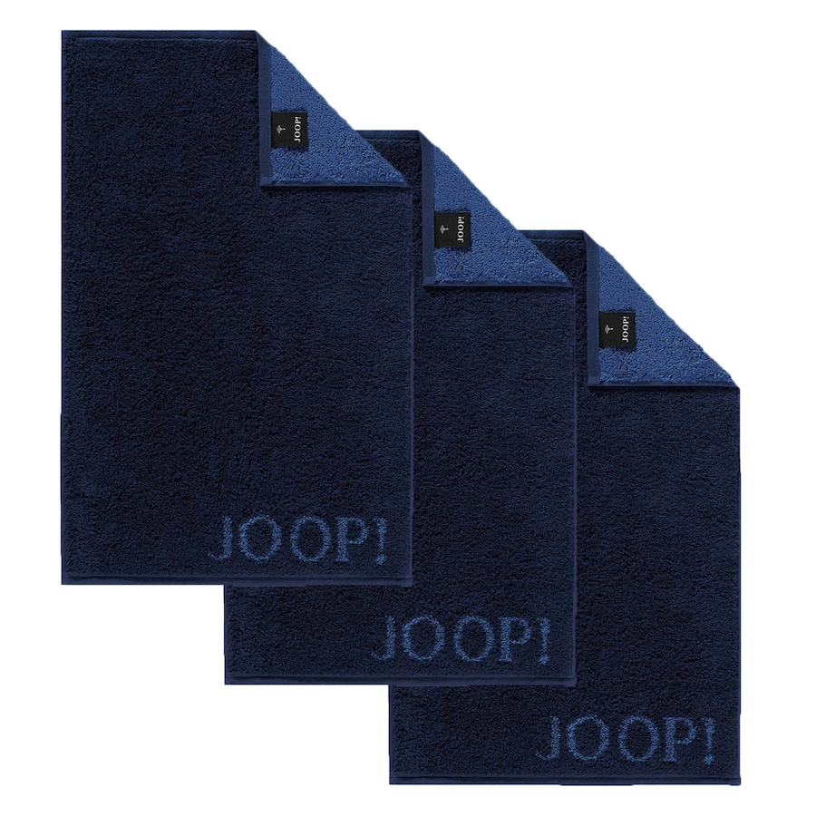 JOOP! Gästetuch 3er Pack 'Classic Frottier' Blau