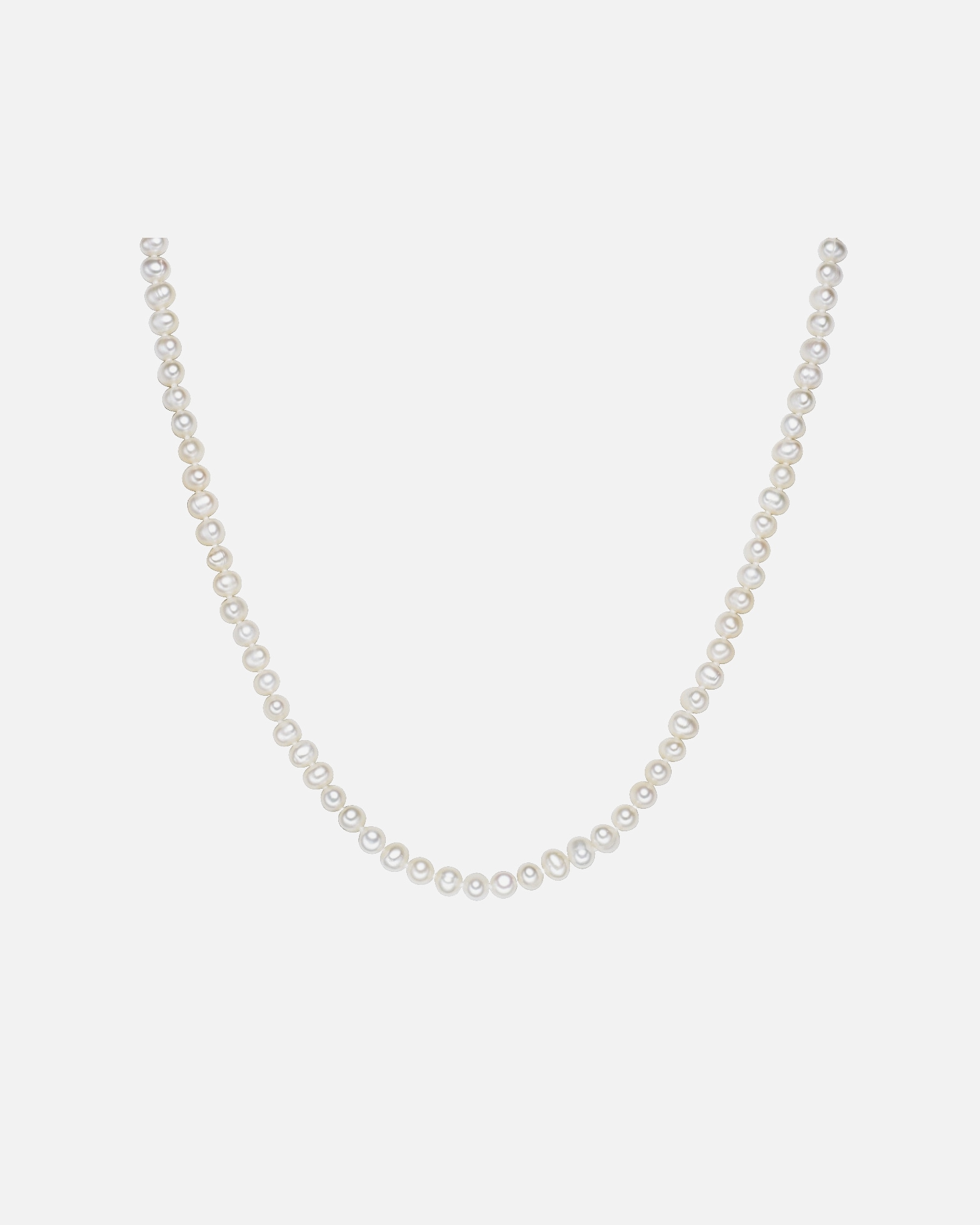 Halskette für Weiblich Valero Pearls Perlen-Kette Süßwasser-Zuchtperle in Weiß 120,0 cm
