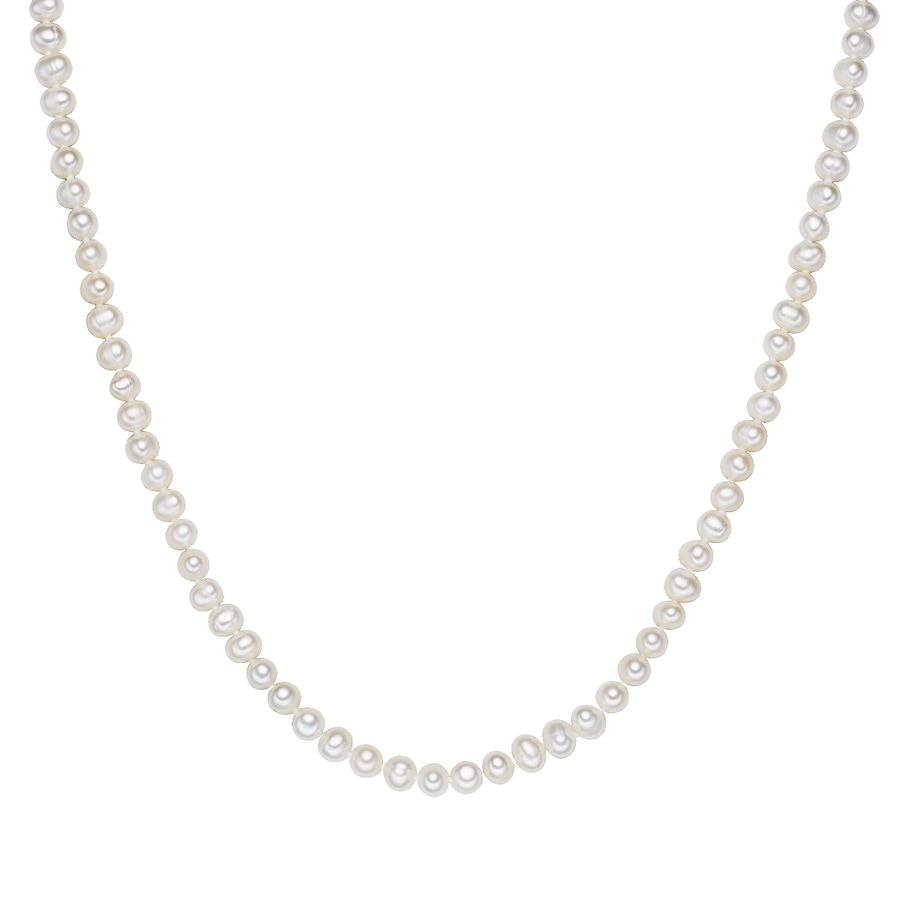 Valero Pearls Perlen-Kette Süßwasser-Zuchtperle in Weiß 120,0 cm Damen