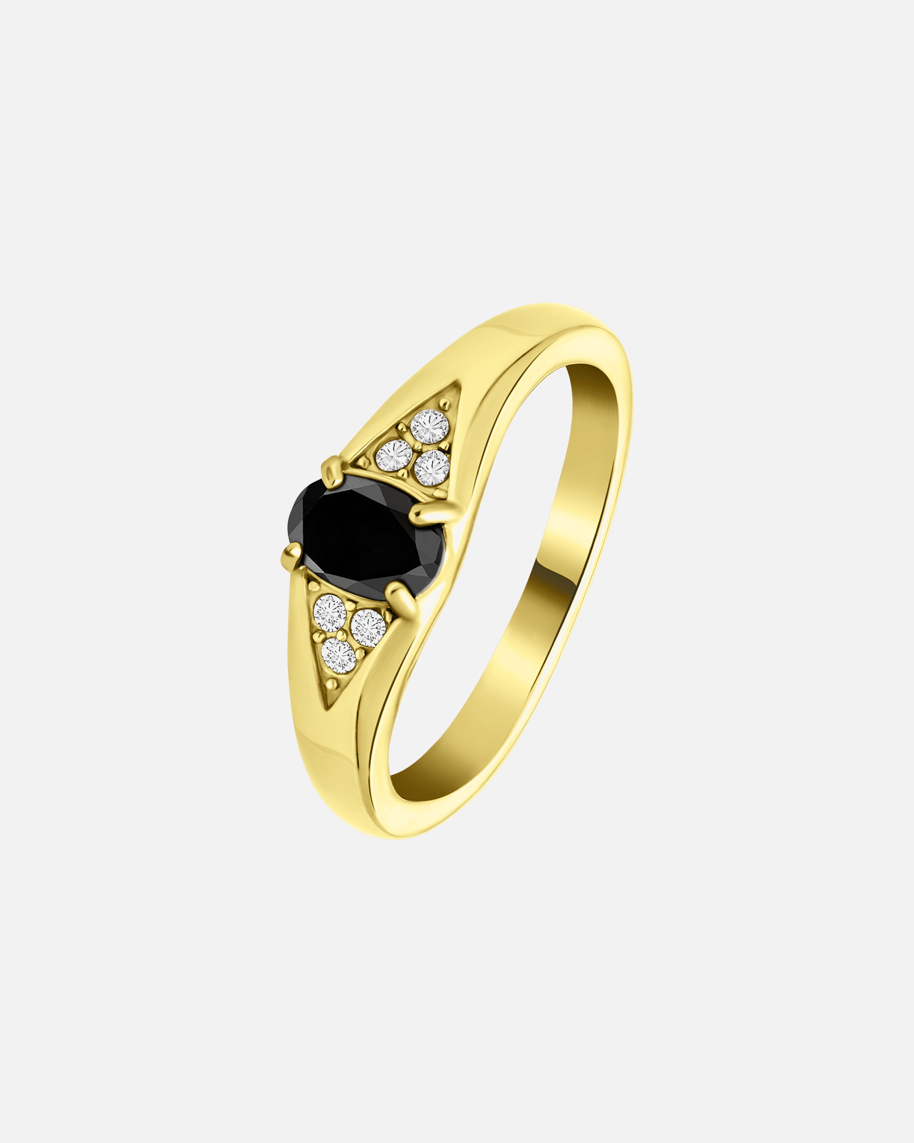 Ring für Männlich Lucardi Ringe Stahl - goldfarbig 57mm