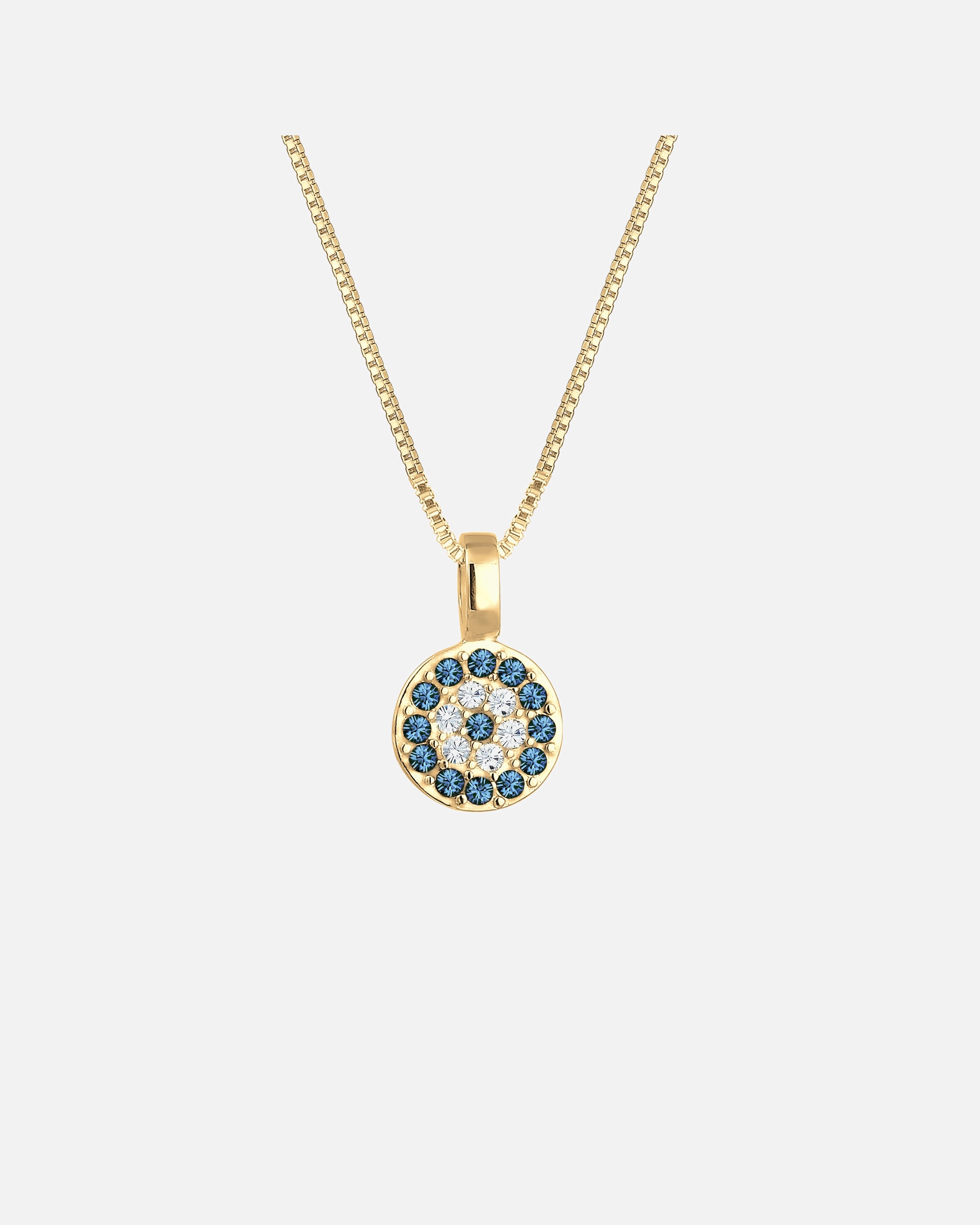 Halskette für Weiblich Elli Evil Eye Basic 925 Silber, mit Kristallen von Swarovski® goldfarben