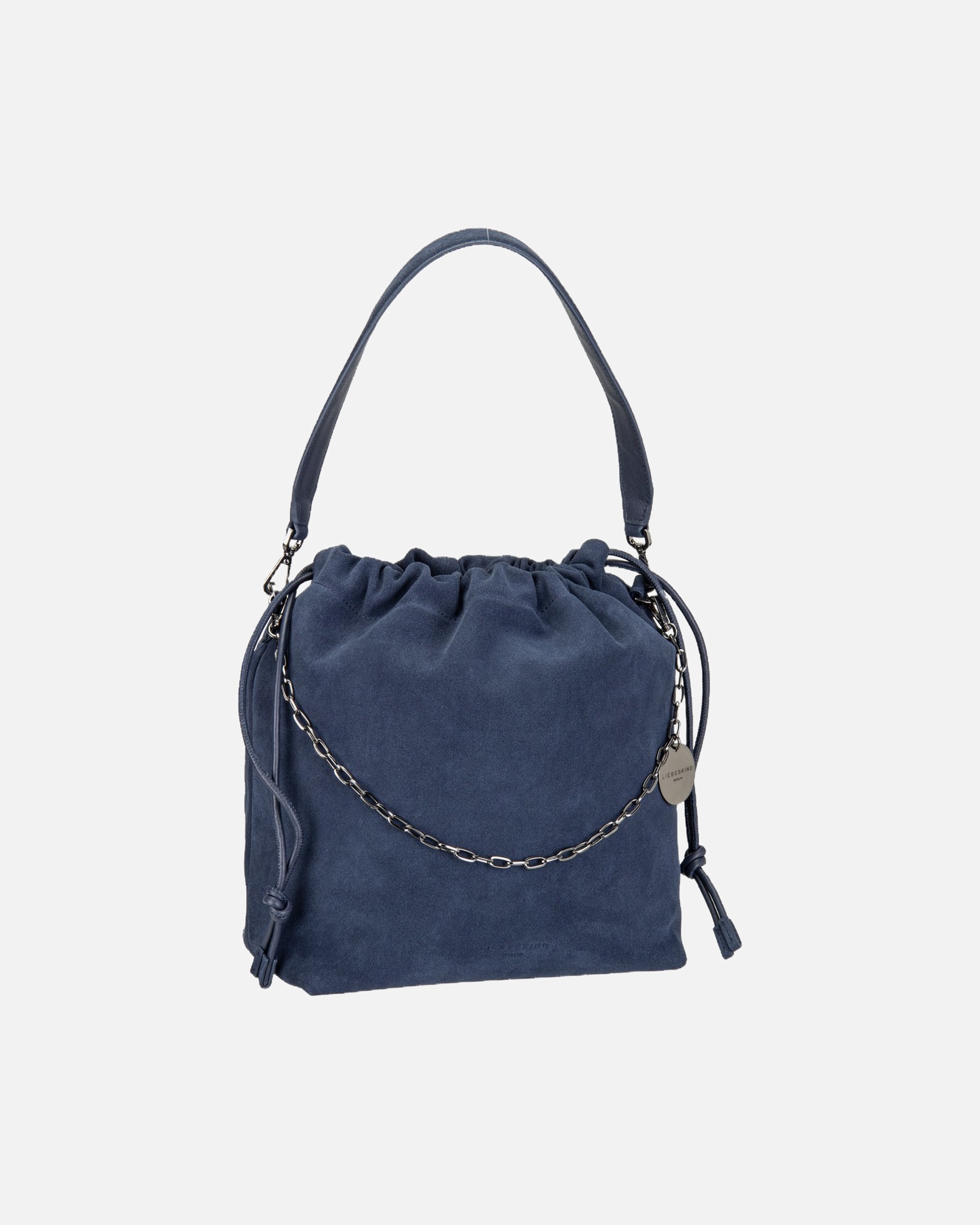 Handtasche für Weiblich Liebeskind Handtasche Lya II Hobo M Hydro Suede Peacoat