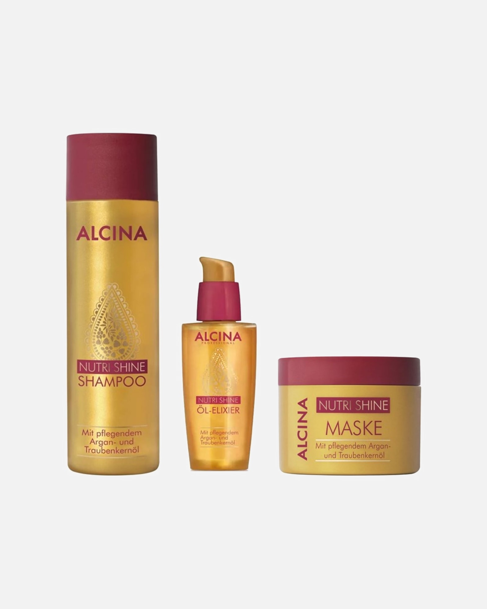 Haarpflegeset für Weiblich Alcina Nutri Shine 3er Set (Shampoo / Öl / Maske) 1 Stück