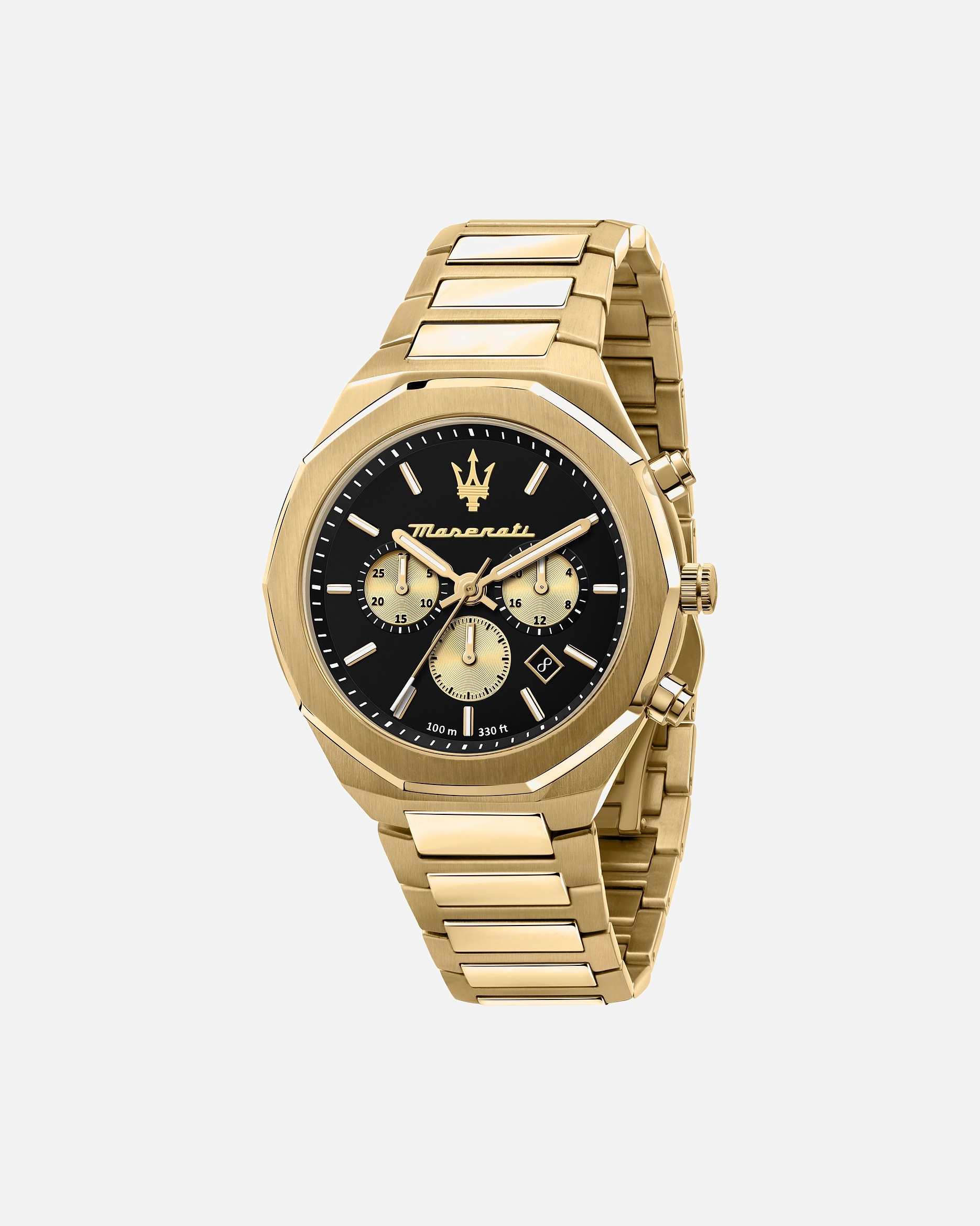 Uhr für Männlich Maserati Chronograph Edelstahl gold