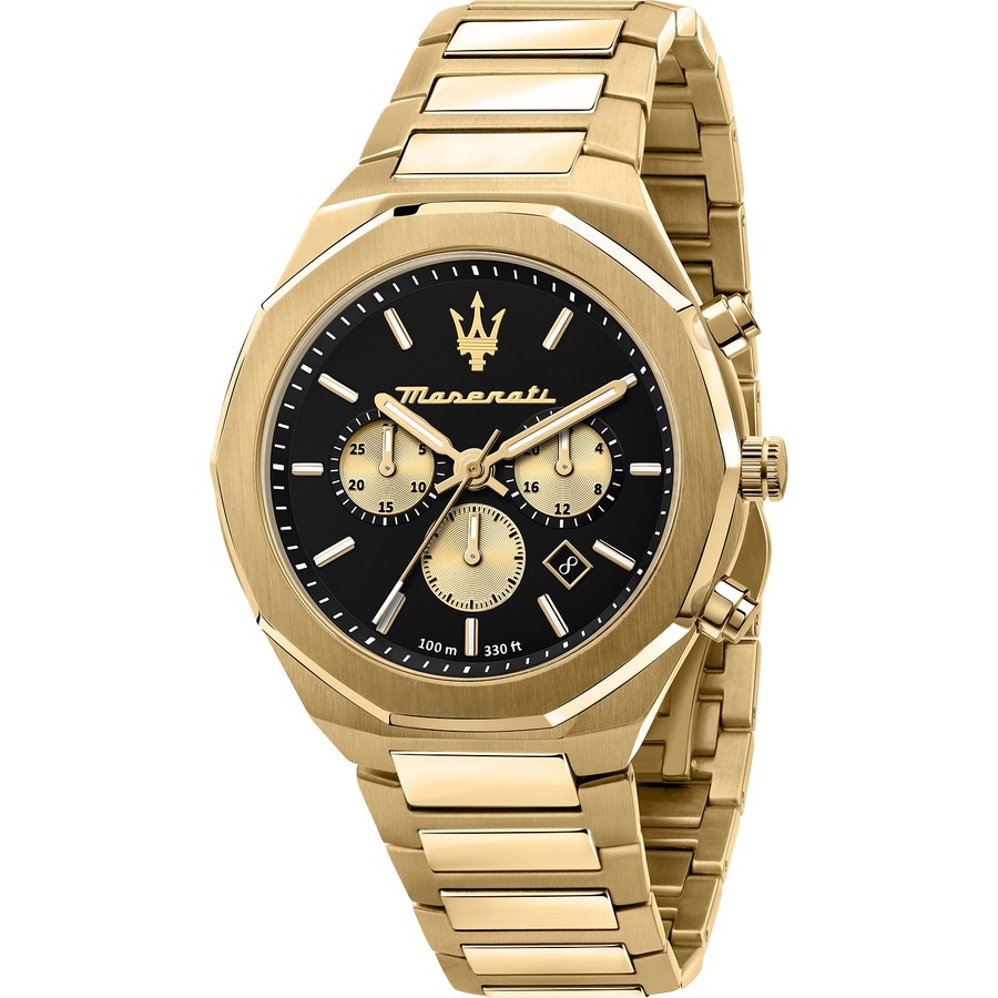 Maserati Chronograph Edelstahl gold Herren