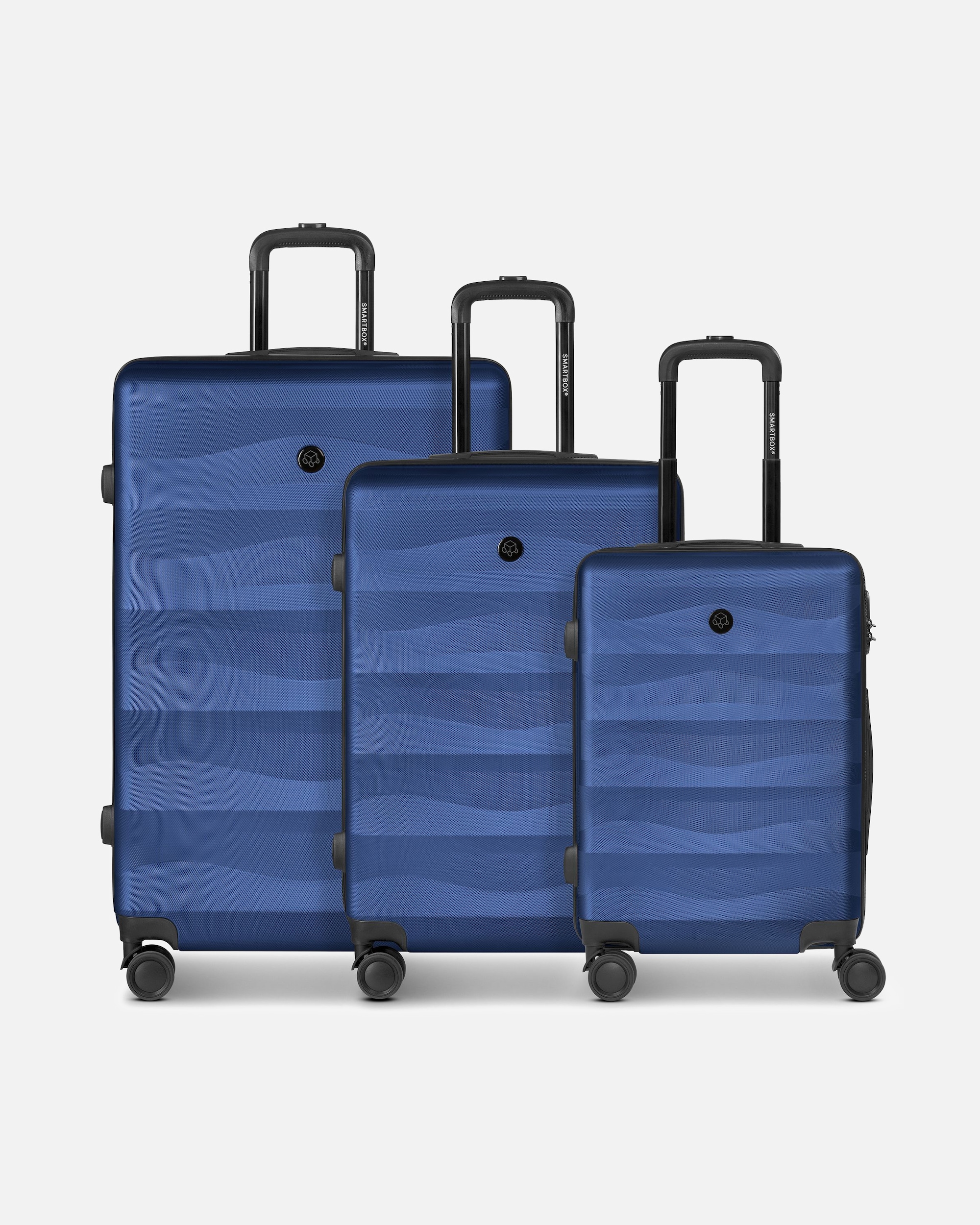 Koffer für Männlich Smartbox Default Brand Line Edition 03 4 Rollen Kofferset 3-teilig dark-blue
