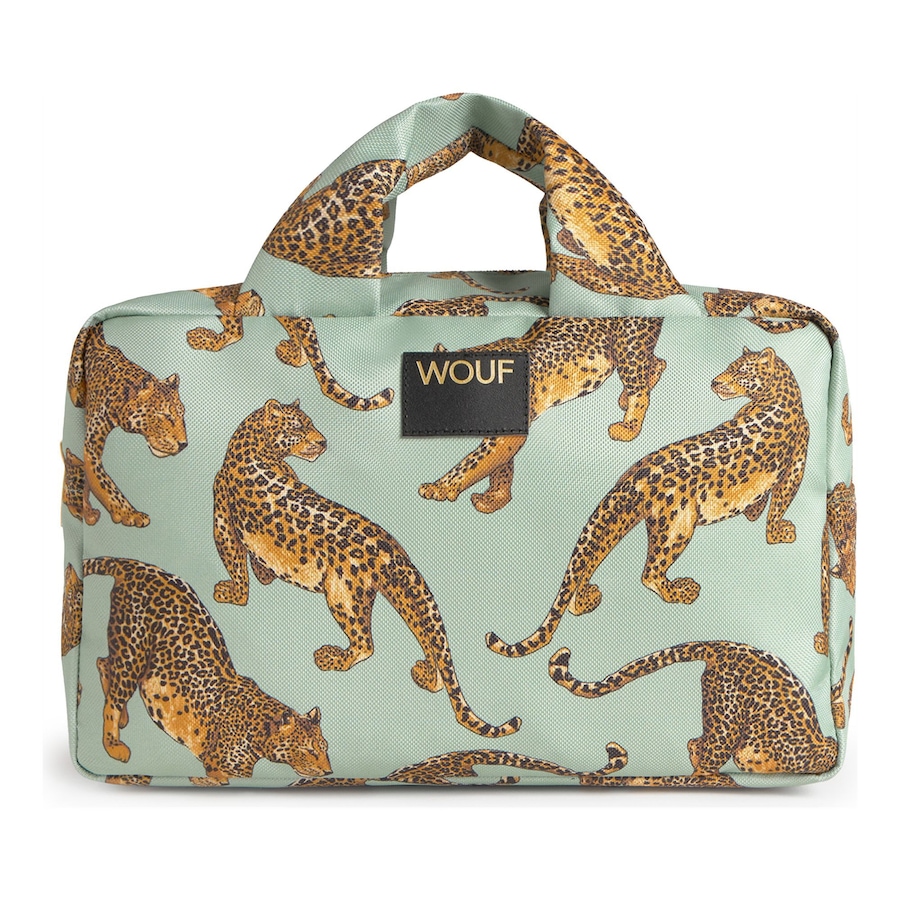 Wouf Daily Kulturbeutel emerald leopard Grün Herren