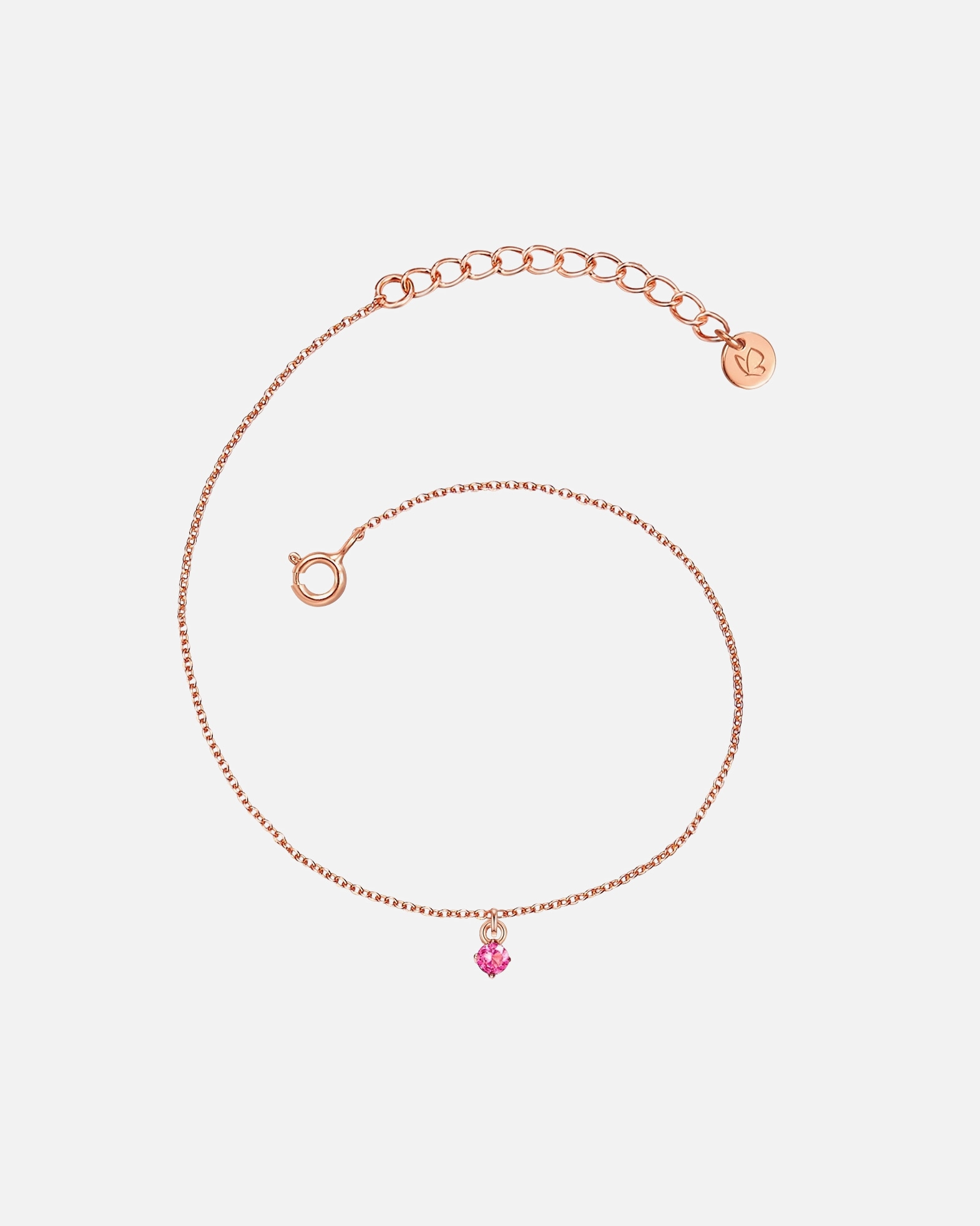 Armband für Weiblich Glanzstücke München Armband Sterling Silber Turmalin in Roségold 17,0 cm Basislänge + 4,0 cm Verlängerung Rosegold