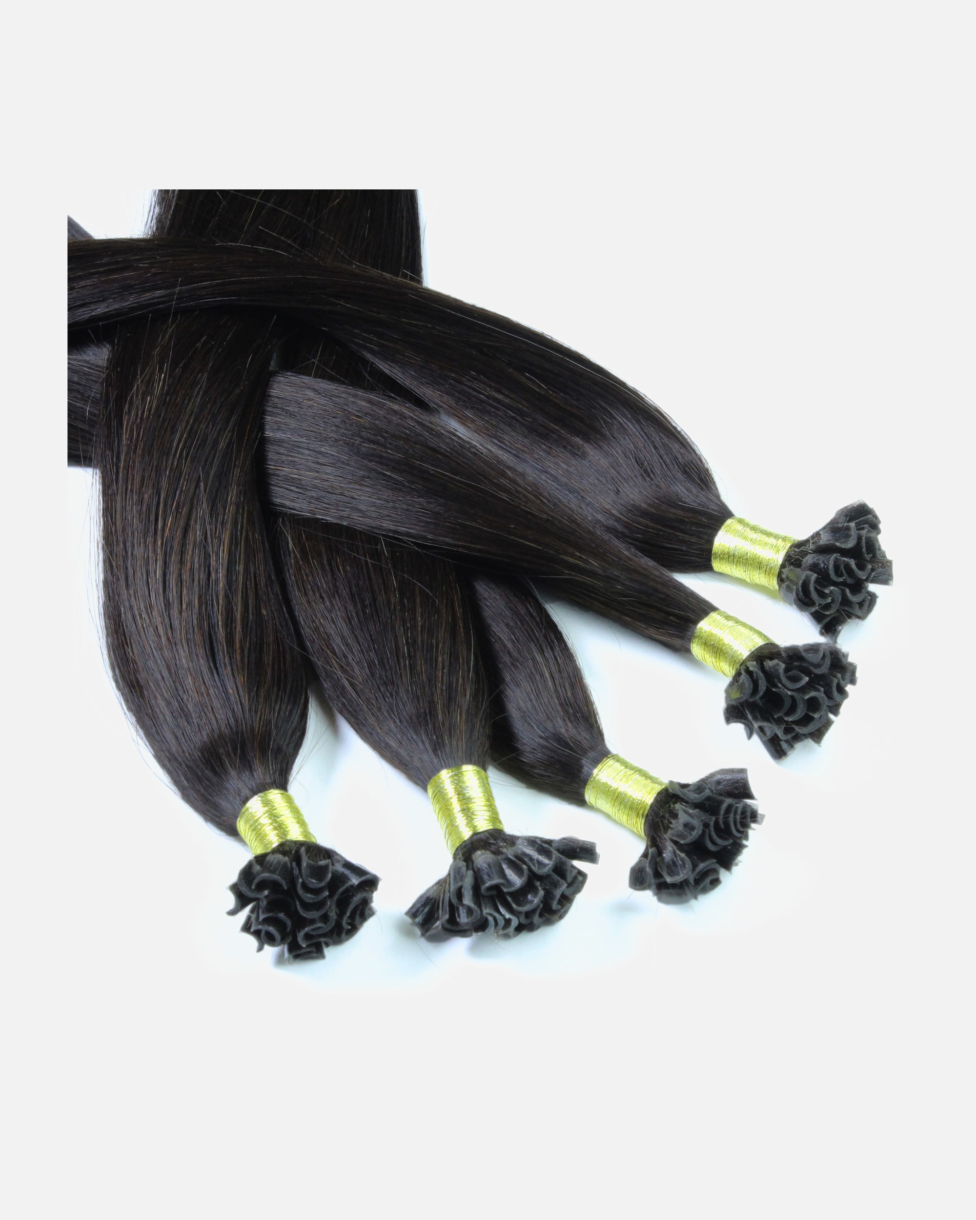 Extensions für Weiblich hair2heart Bonding Extensions Echthaar #4/0 Mittelbraun 1g 60cm