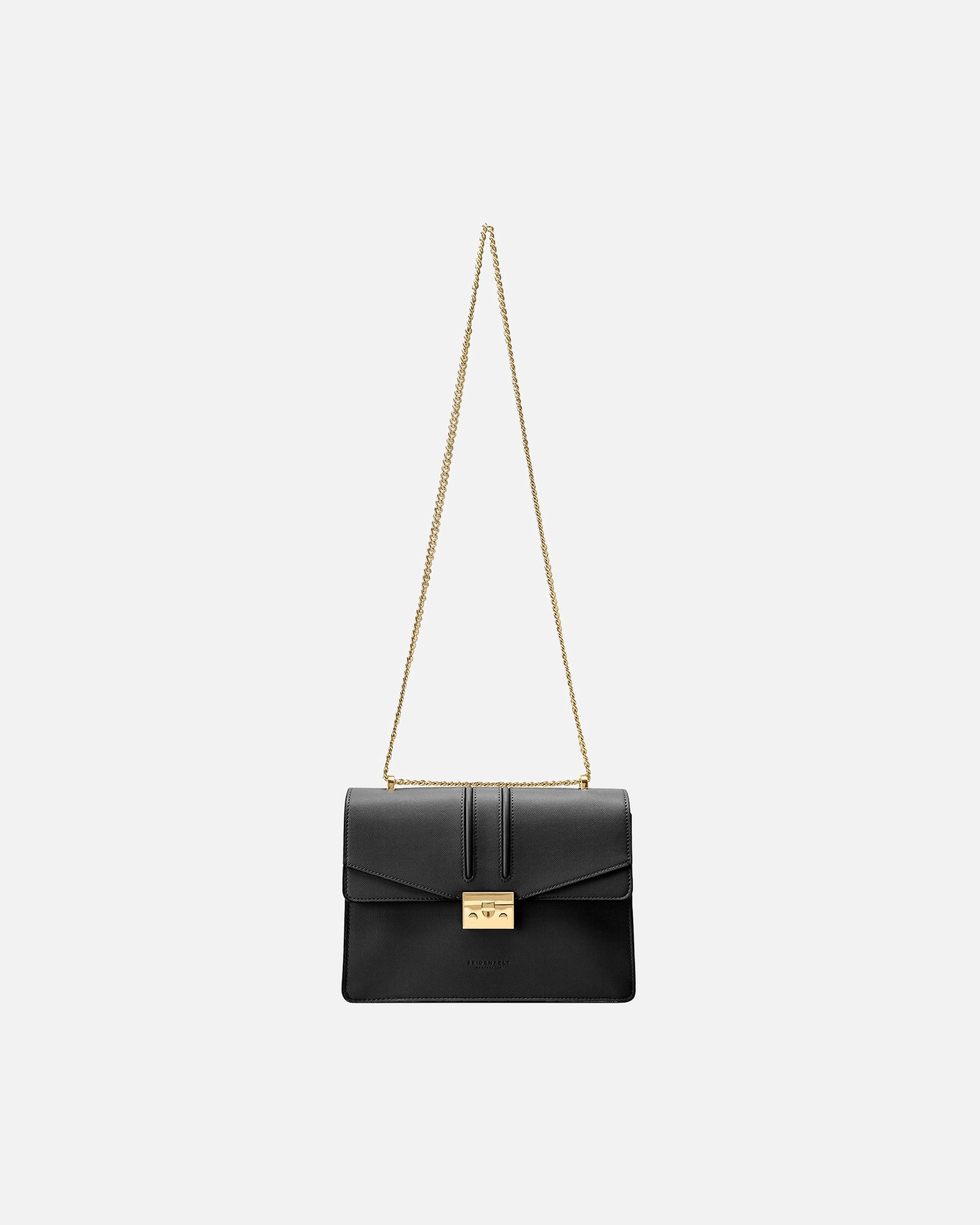 Handtasche für Weiblich Seidenfelt Roros Umhängetasche black gold 1